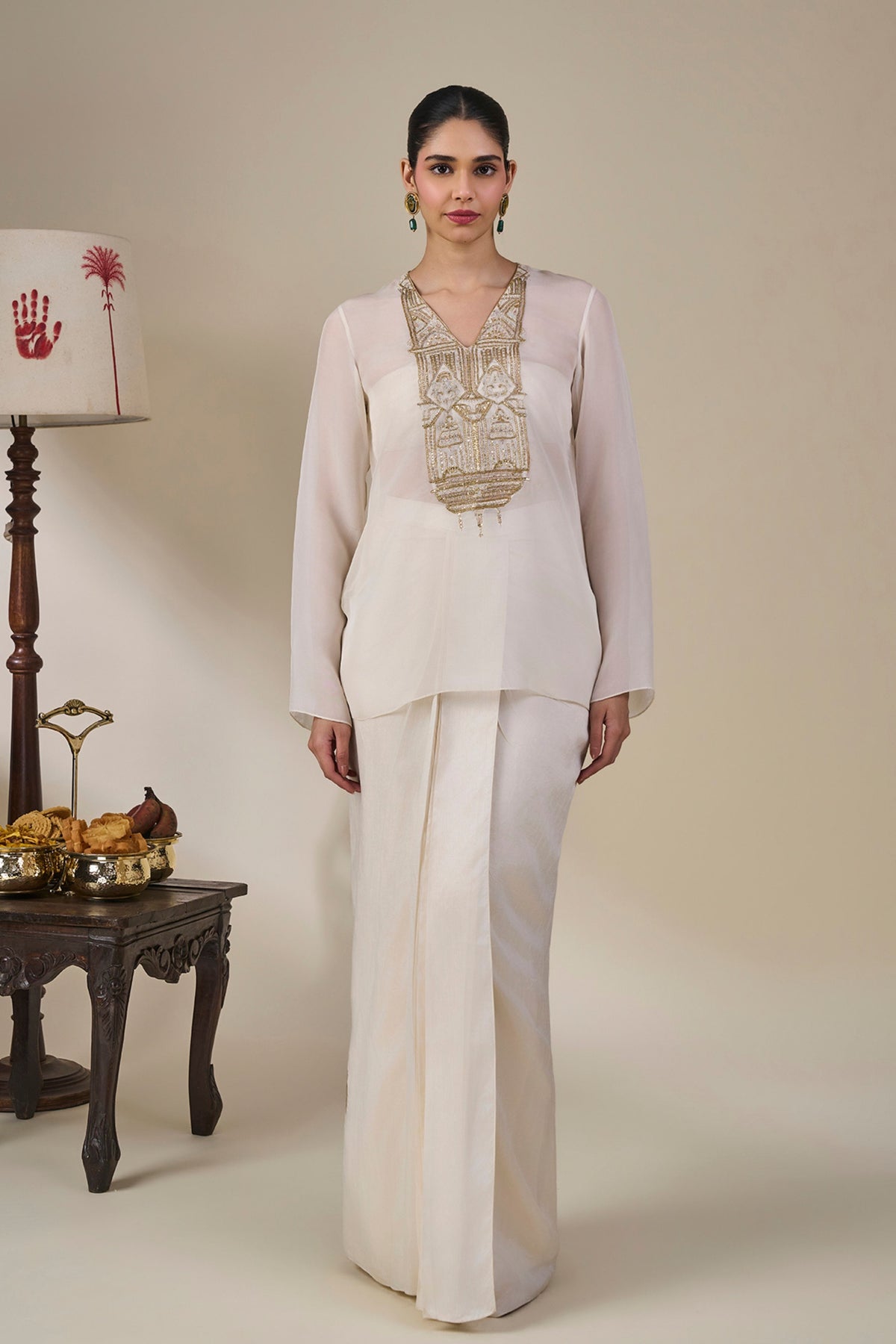 Ivory Malabar Golden Tales Skirt Set