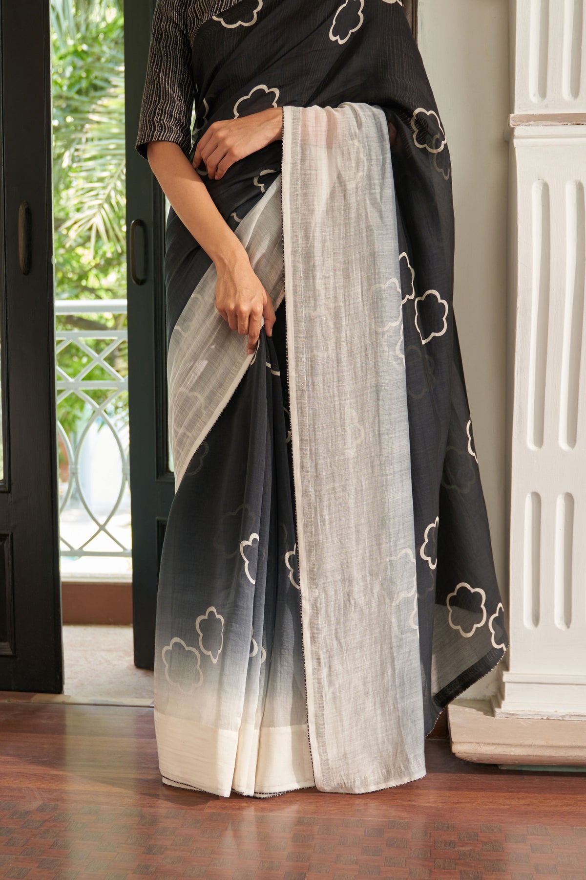 Noir Floral Saree