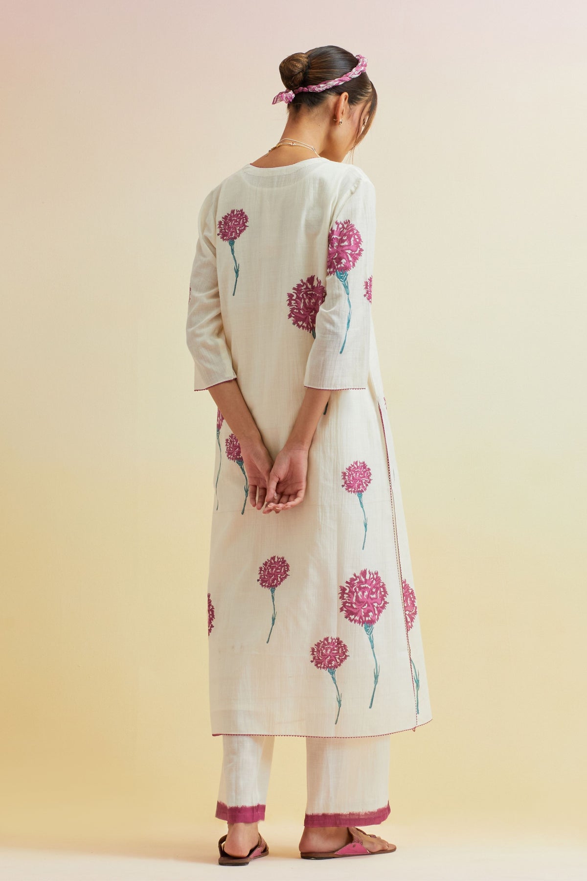 Off White Straight Kurta Set