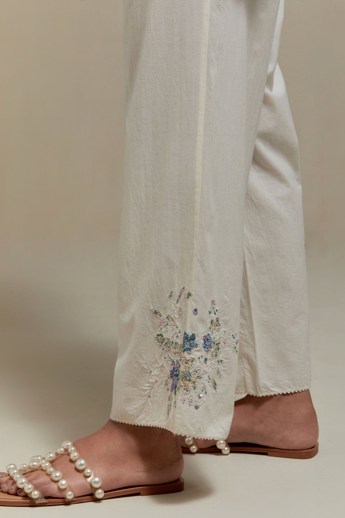 Blue Cotton Pants