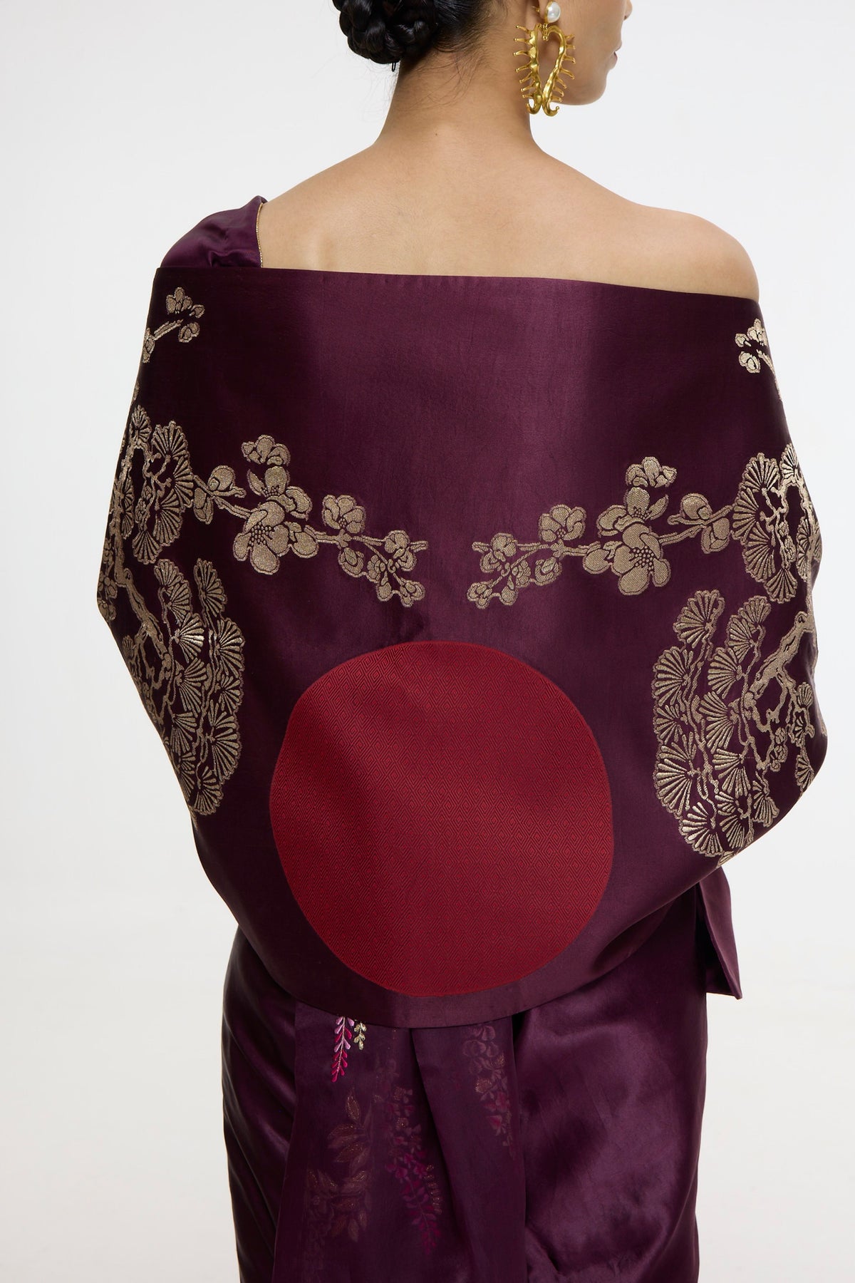 Handwoven Maroon Saree