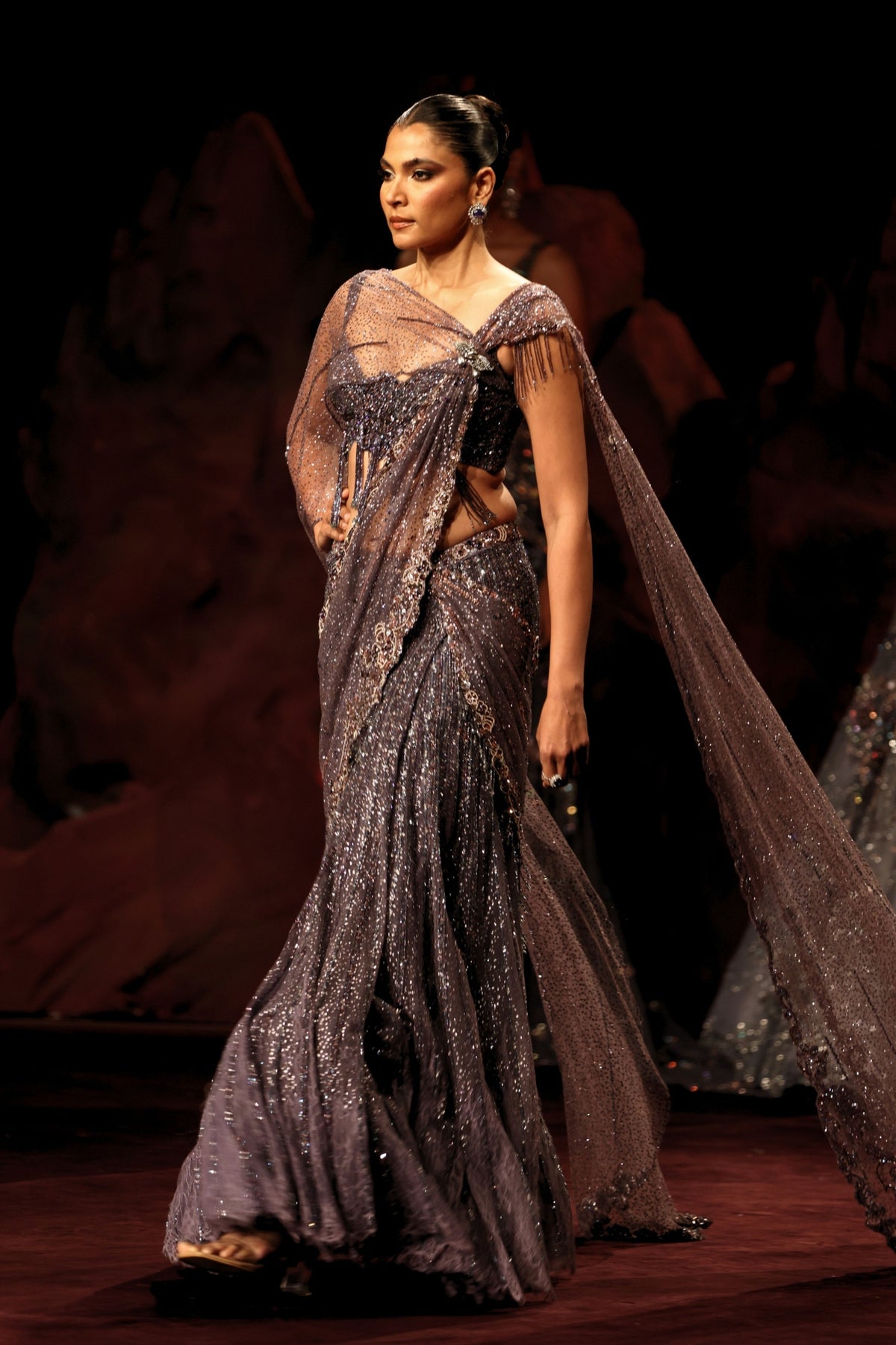 Sharvani Draped Saree Set