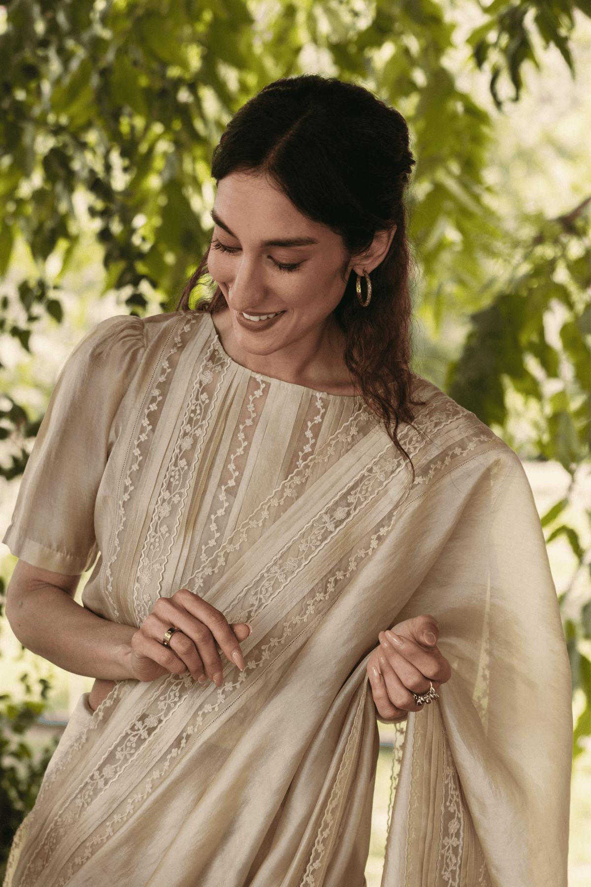 Whispering Ivy Beige Blouse