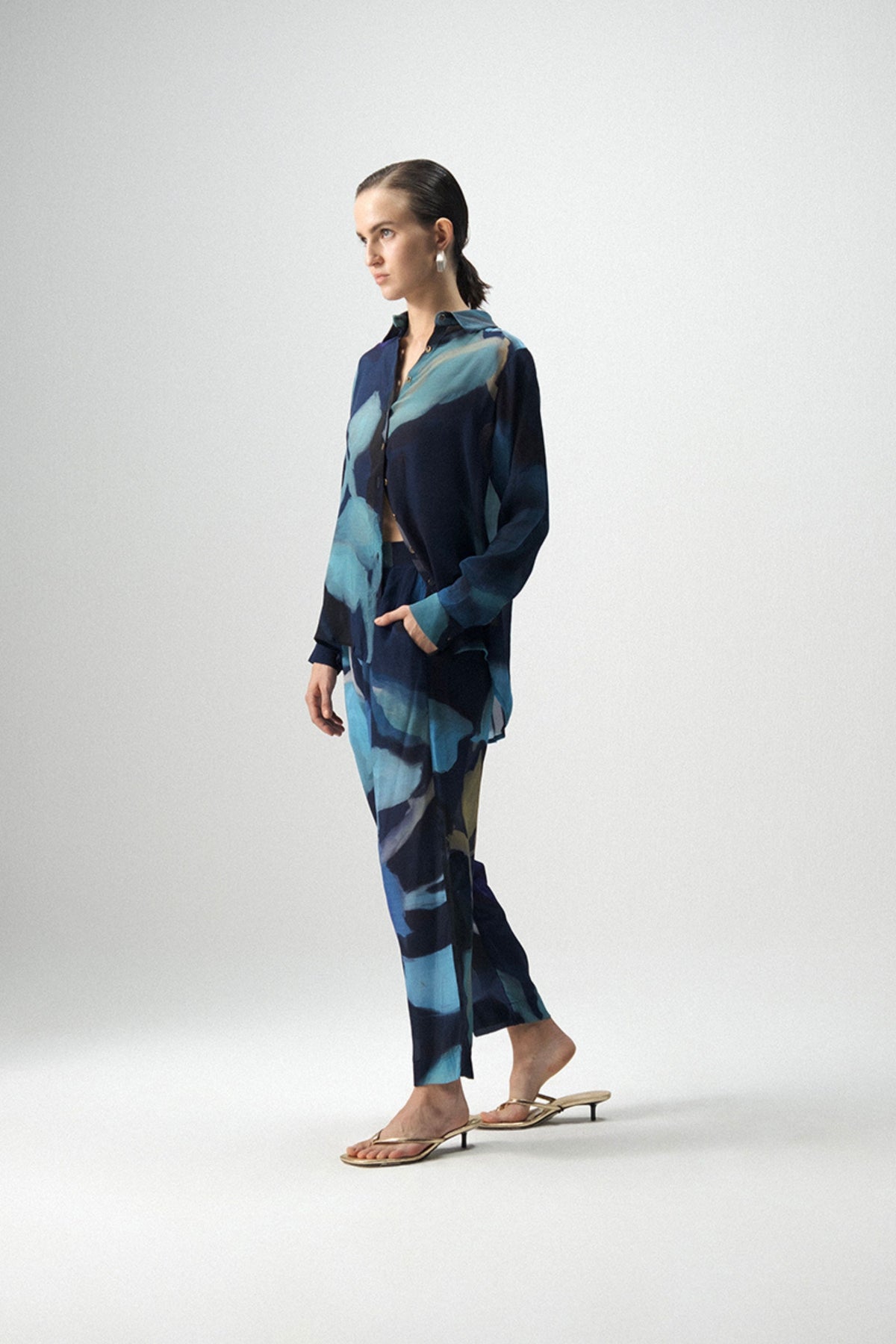 Blue Lagoon Crepe Co-ord
