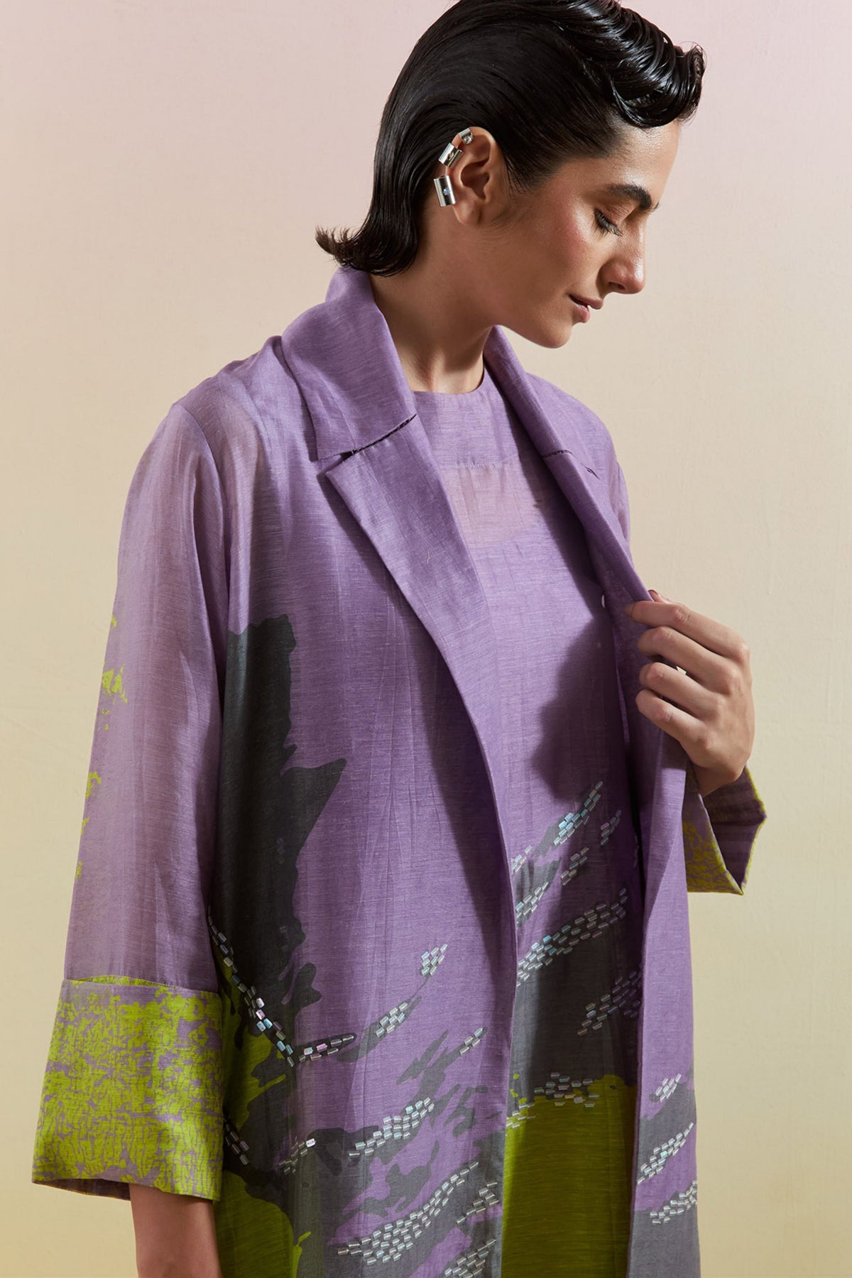 Gliss Lilac & Neon Jacket Set