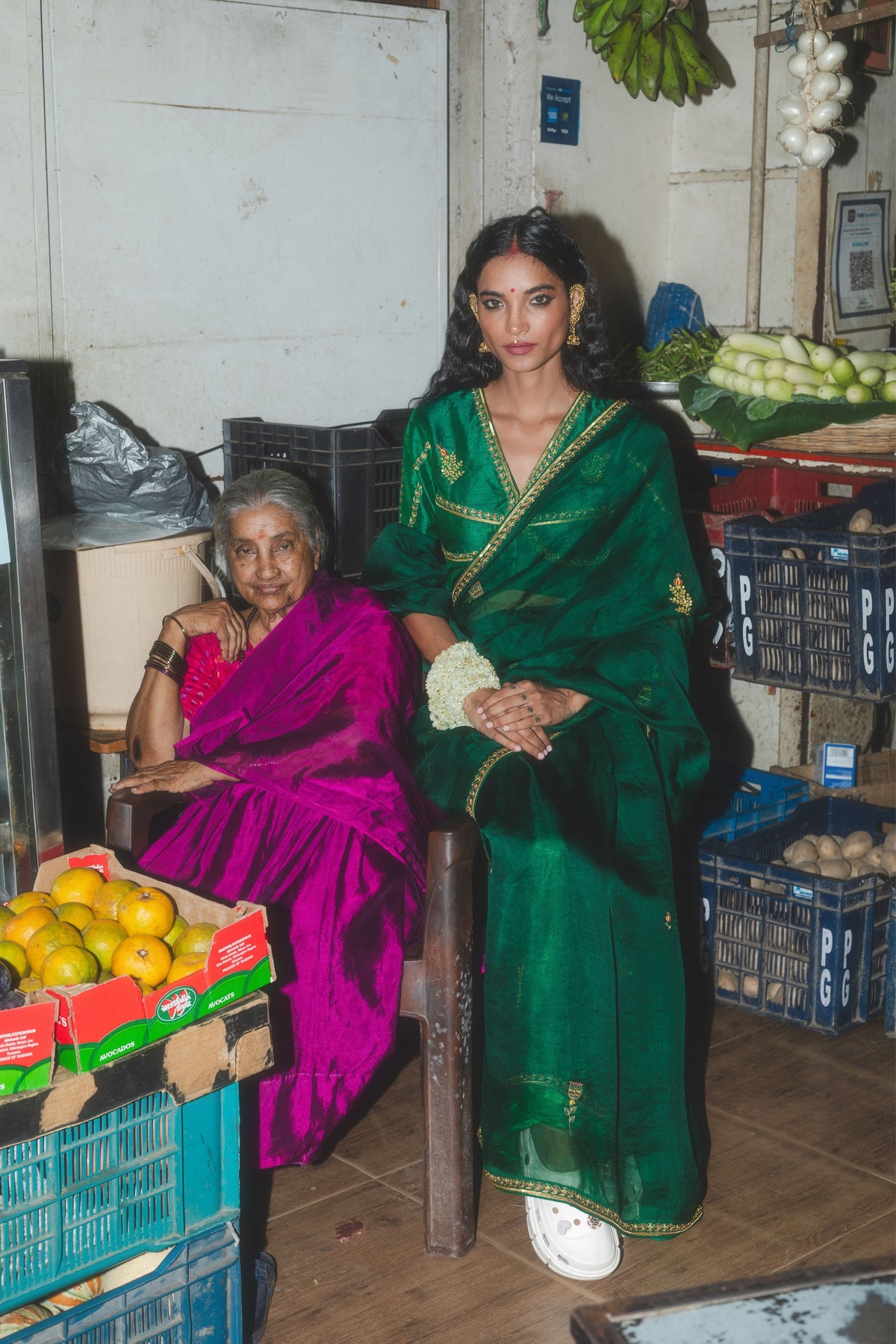 Mirchi Panna Saree