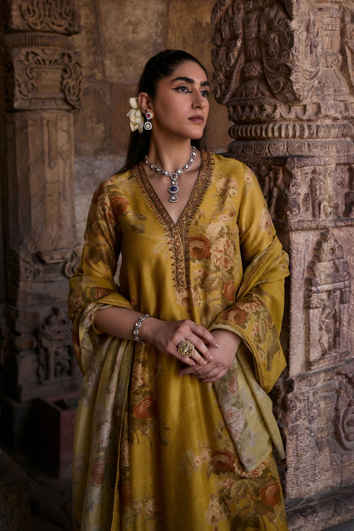 Zainab Yellow Kurta Set