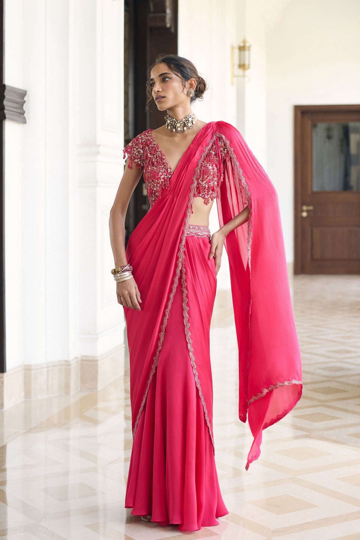 Lantana Draped Saree Set
