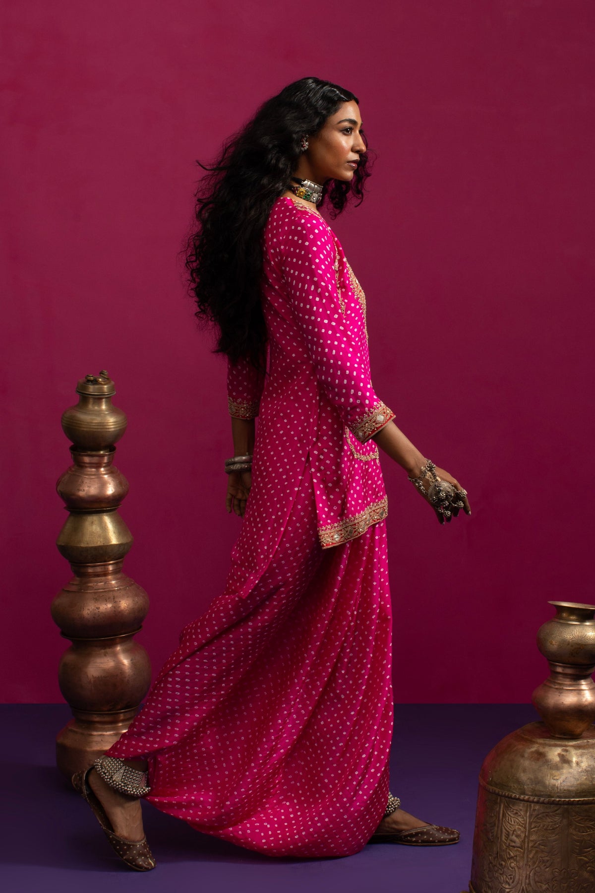 Matka Bandhani Kurta Set