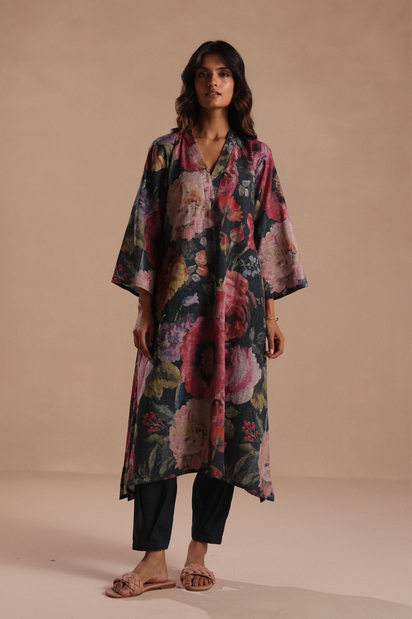 Angelica Kurta Set - Roza Pret - Elahe