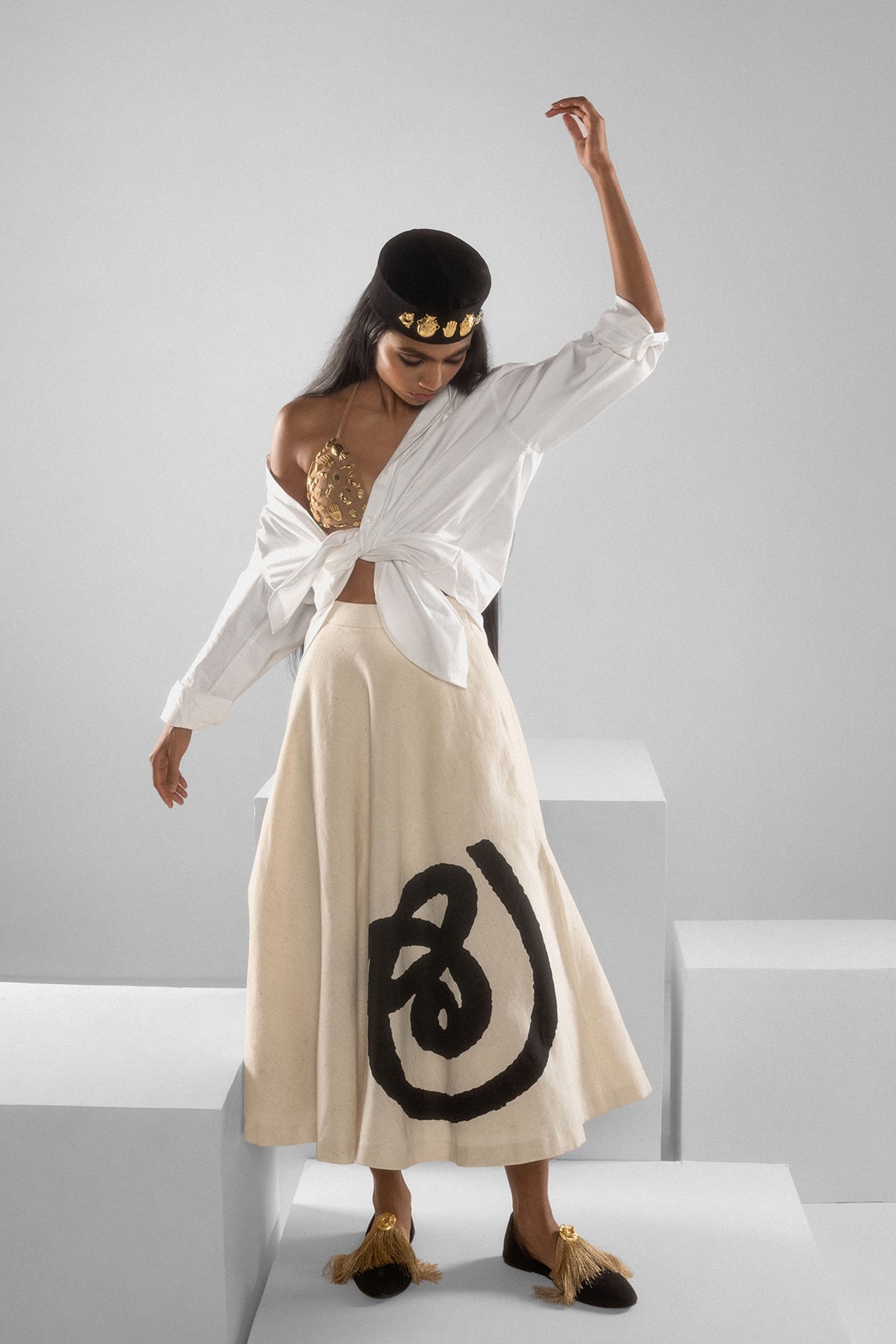 The Tamil Swing Skirt Set