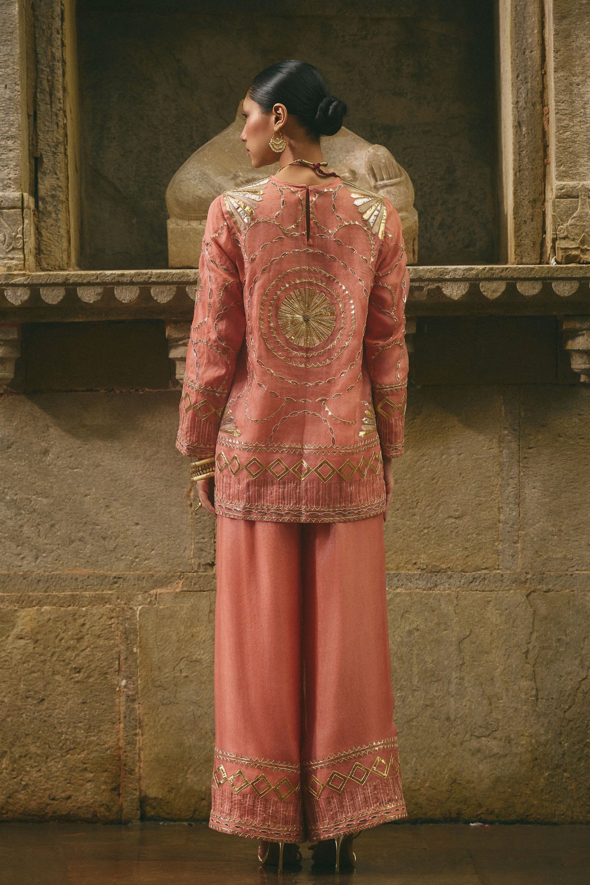 Pink Kachi Patti Set