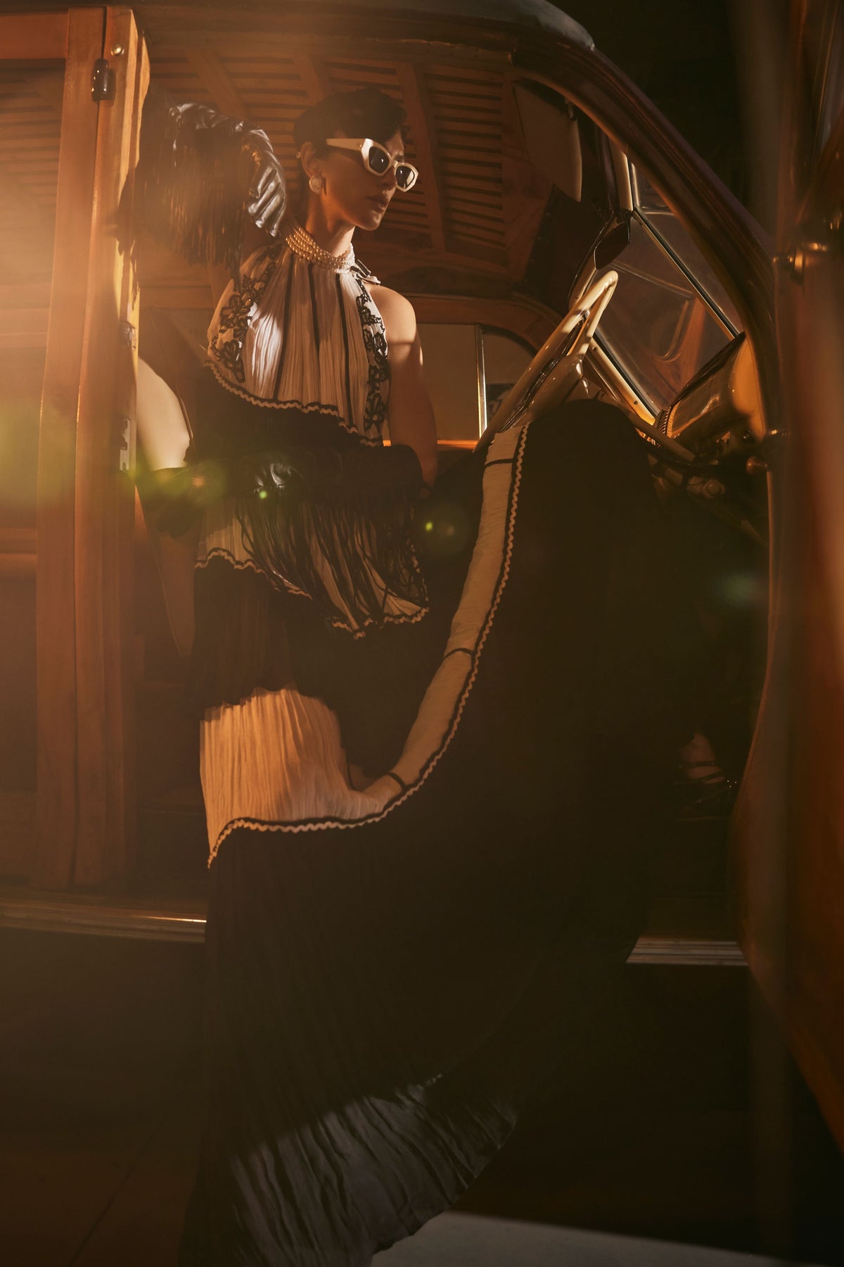 Long Frill Layered Dress