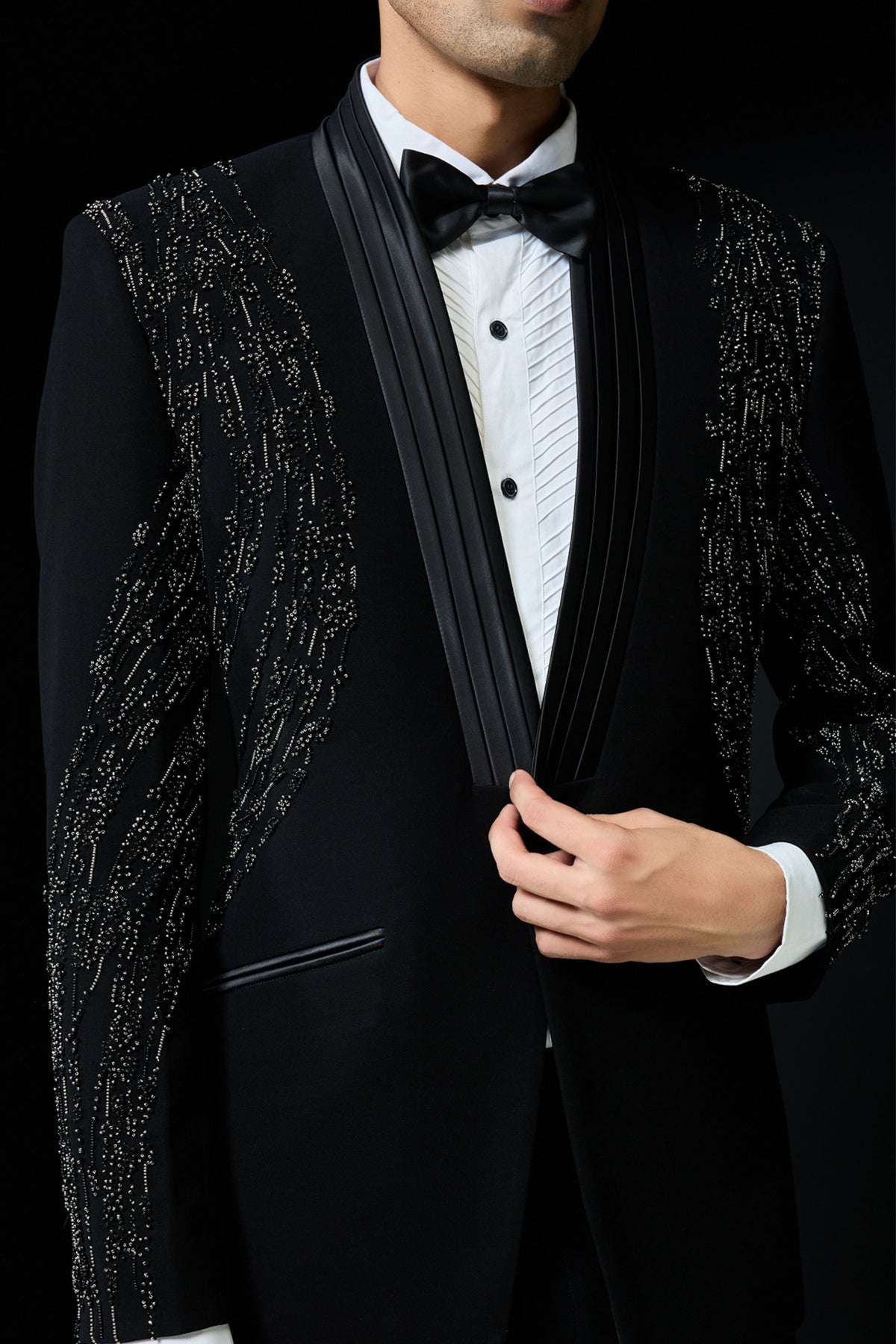 Pearl Cutdana Tuxedo Set