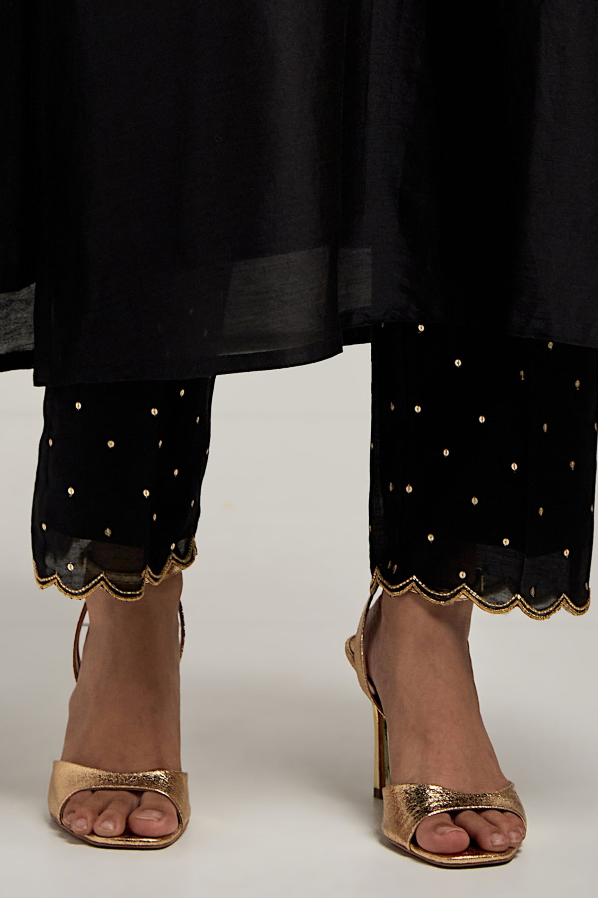 Black Embroidered Kurta Set