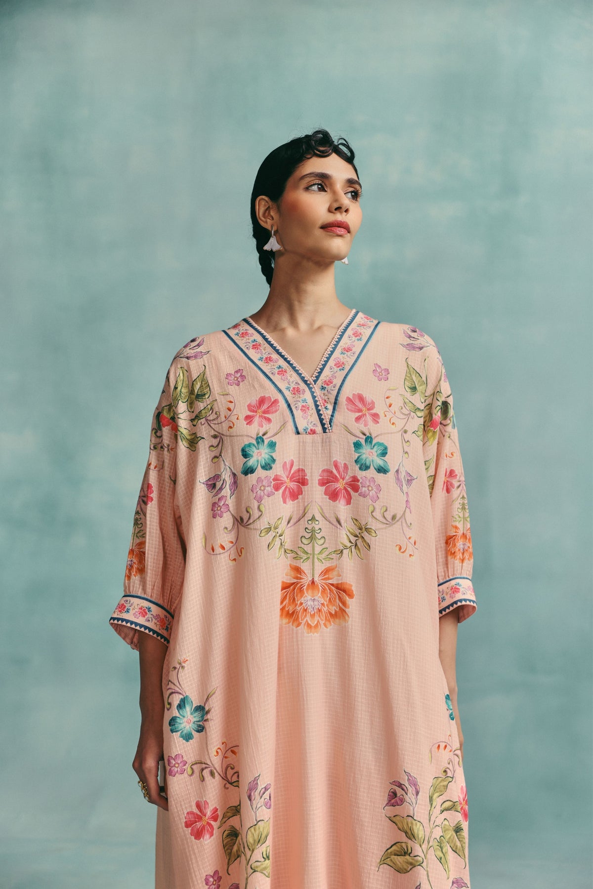 Rose Pink Kaftan Set