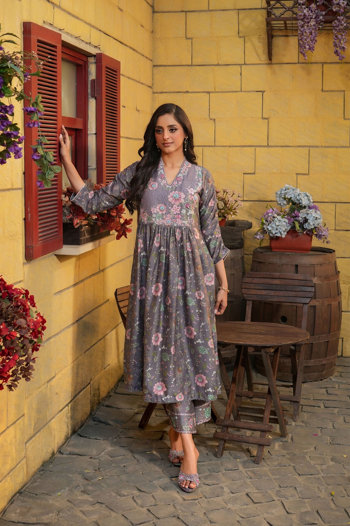 Mughal Frockstyle in Purple