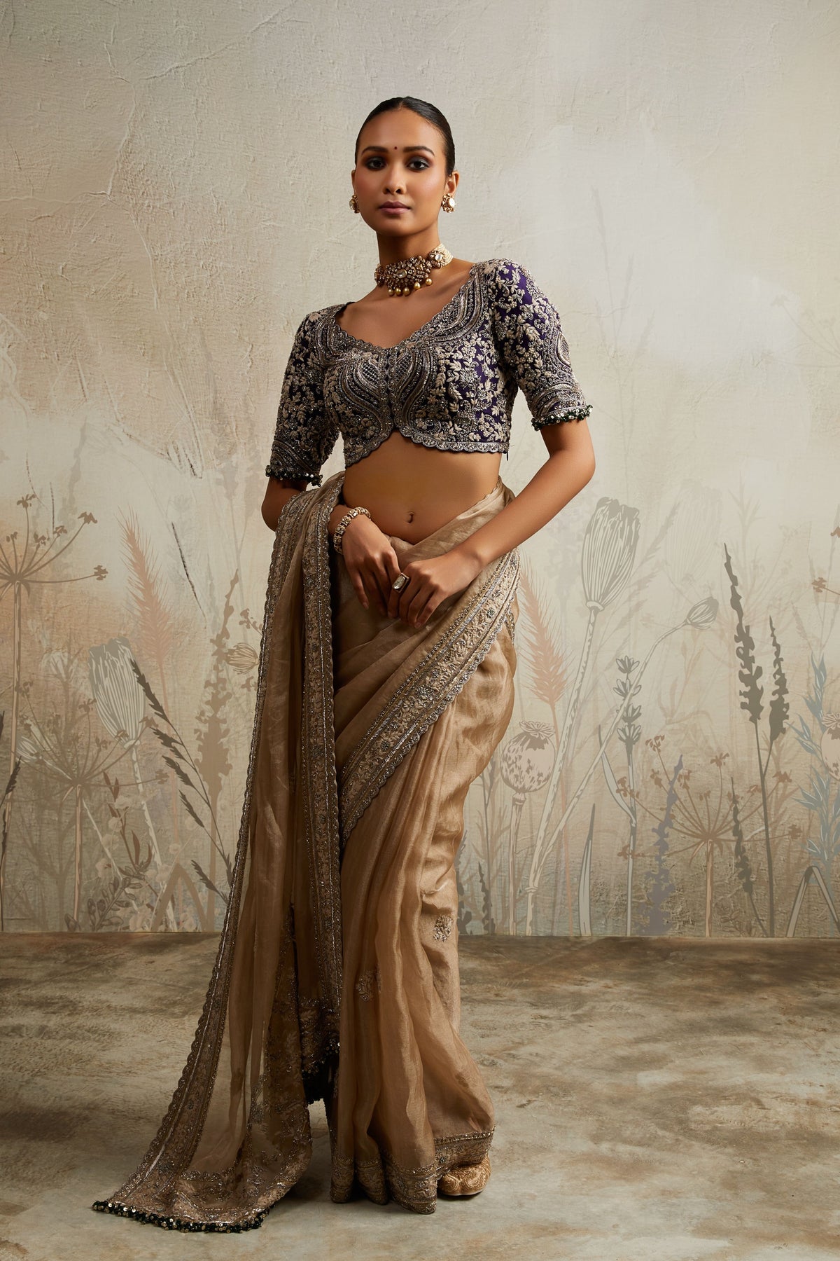 Gold Maal Saree Set