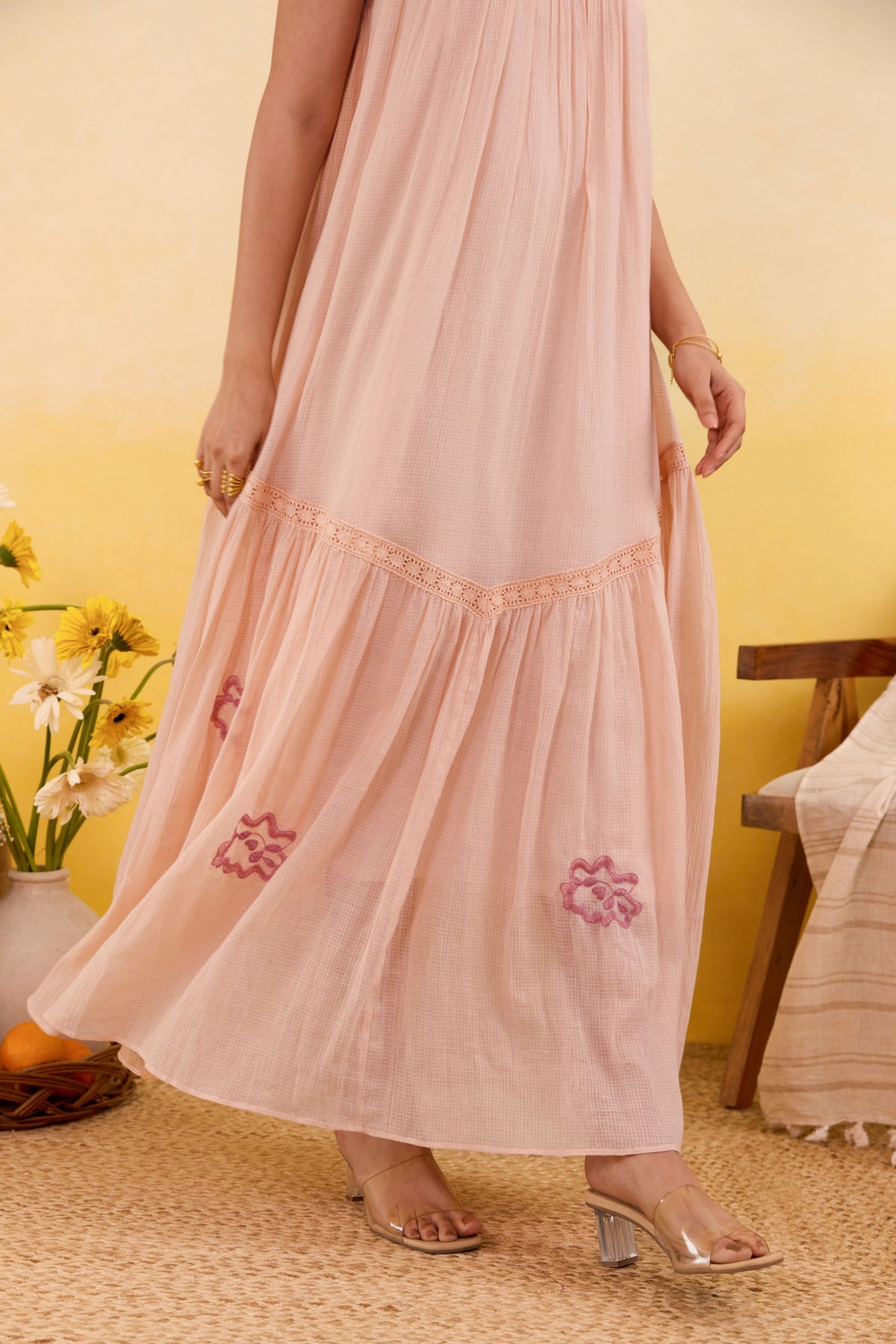 Apricot Bloom Dress