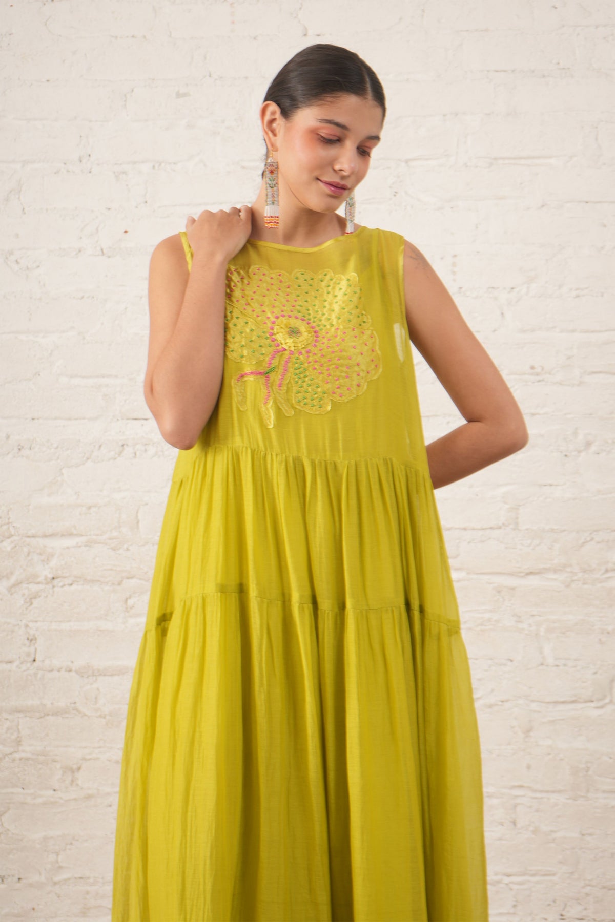 Lime Wildflower Dress