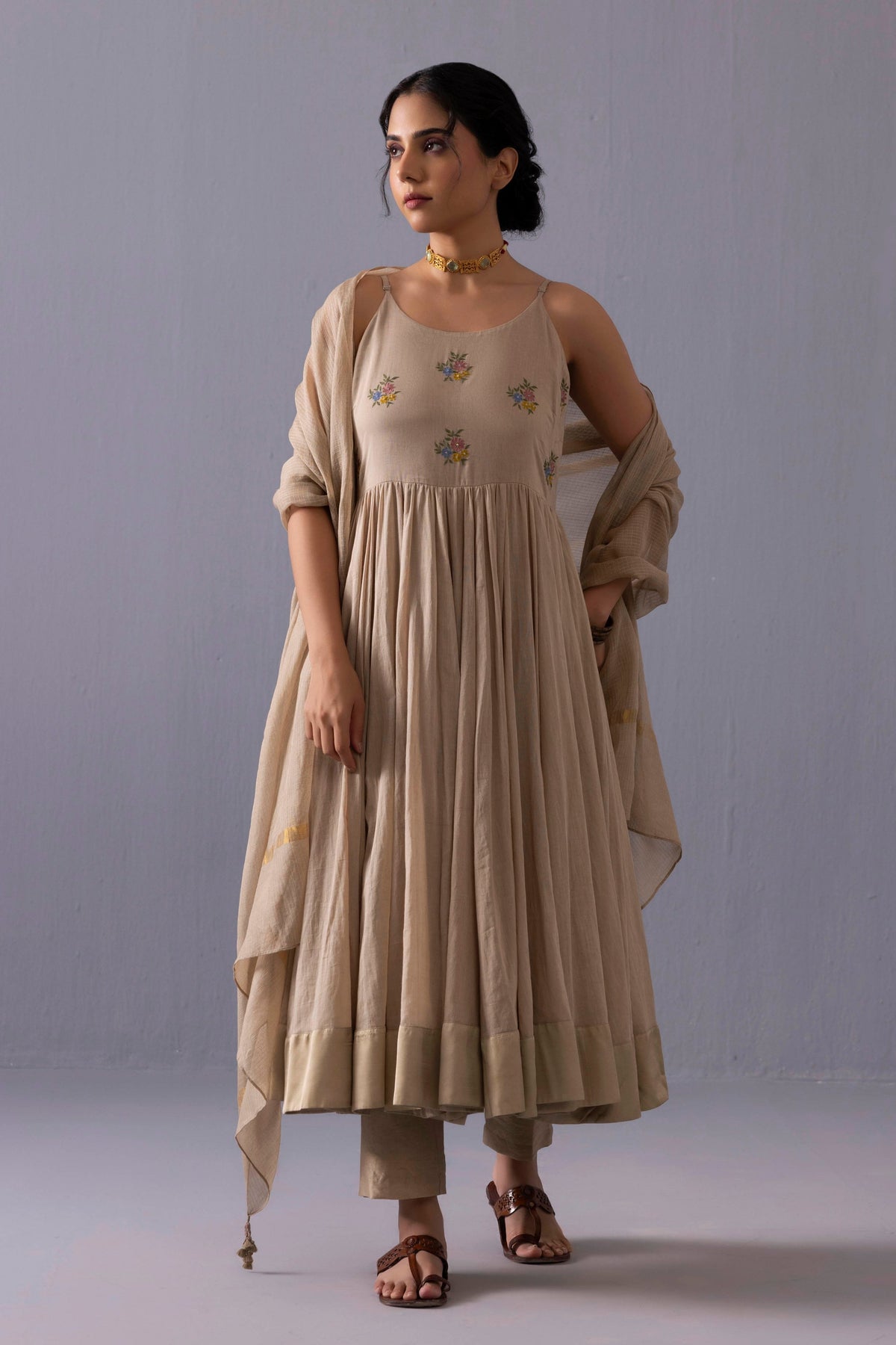 Mira Beige Kurta Set