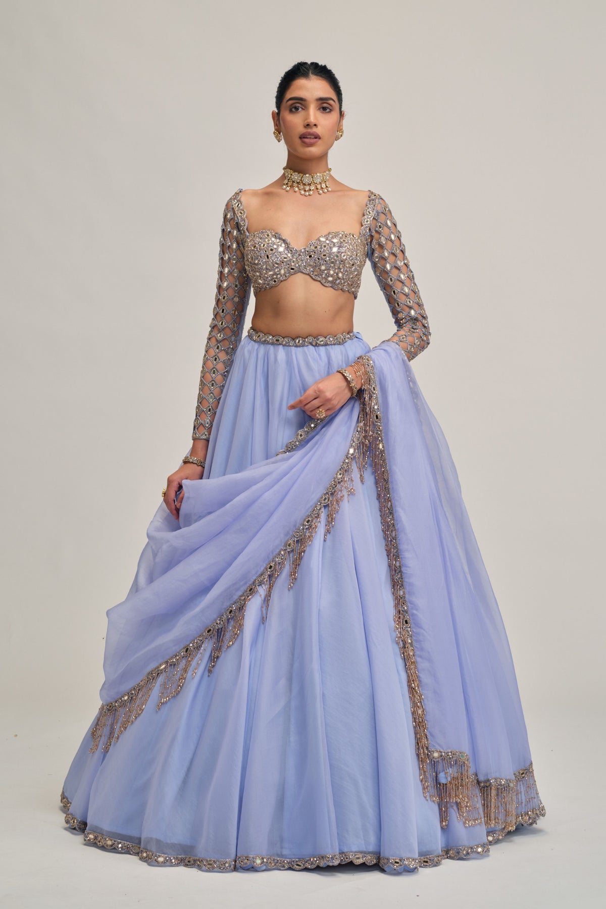 Dew Mirror Lehenga Set