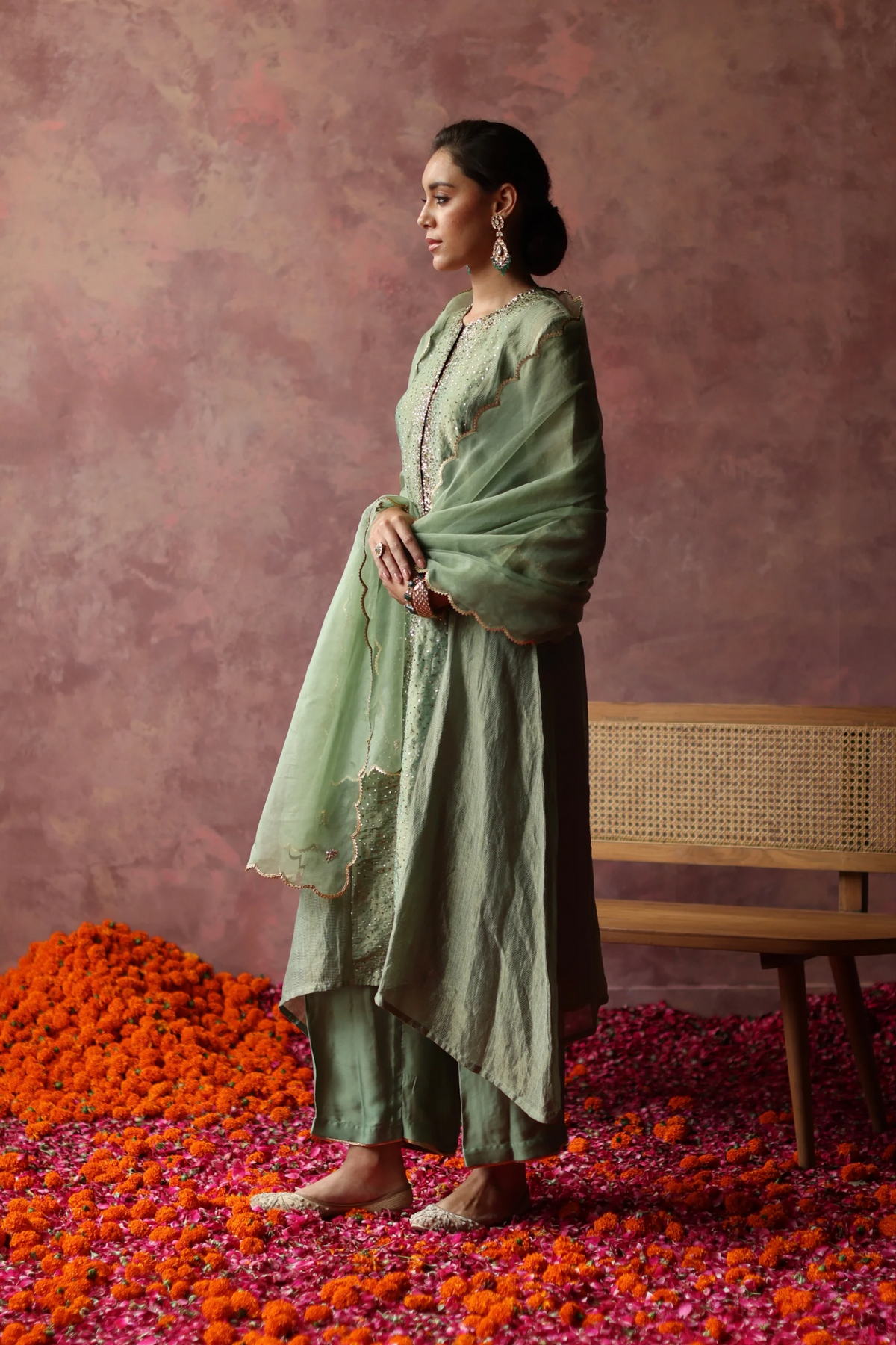 Green Paakizah Kurta Set
