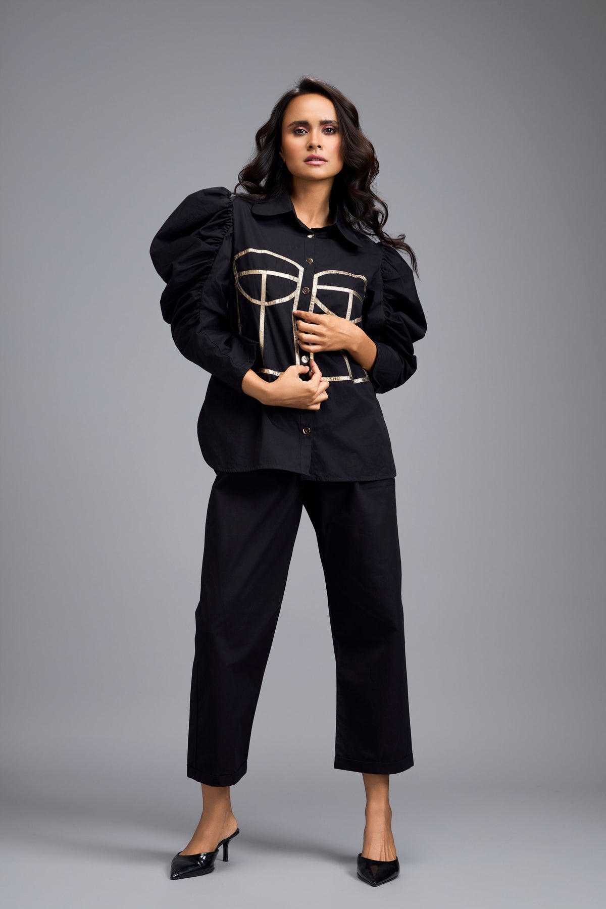 Eclipse Puff Slevees Shirt