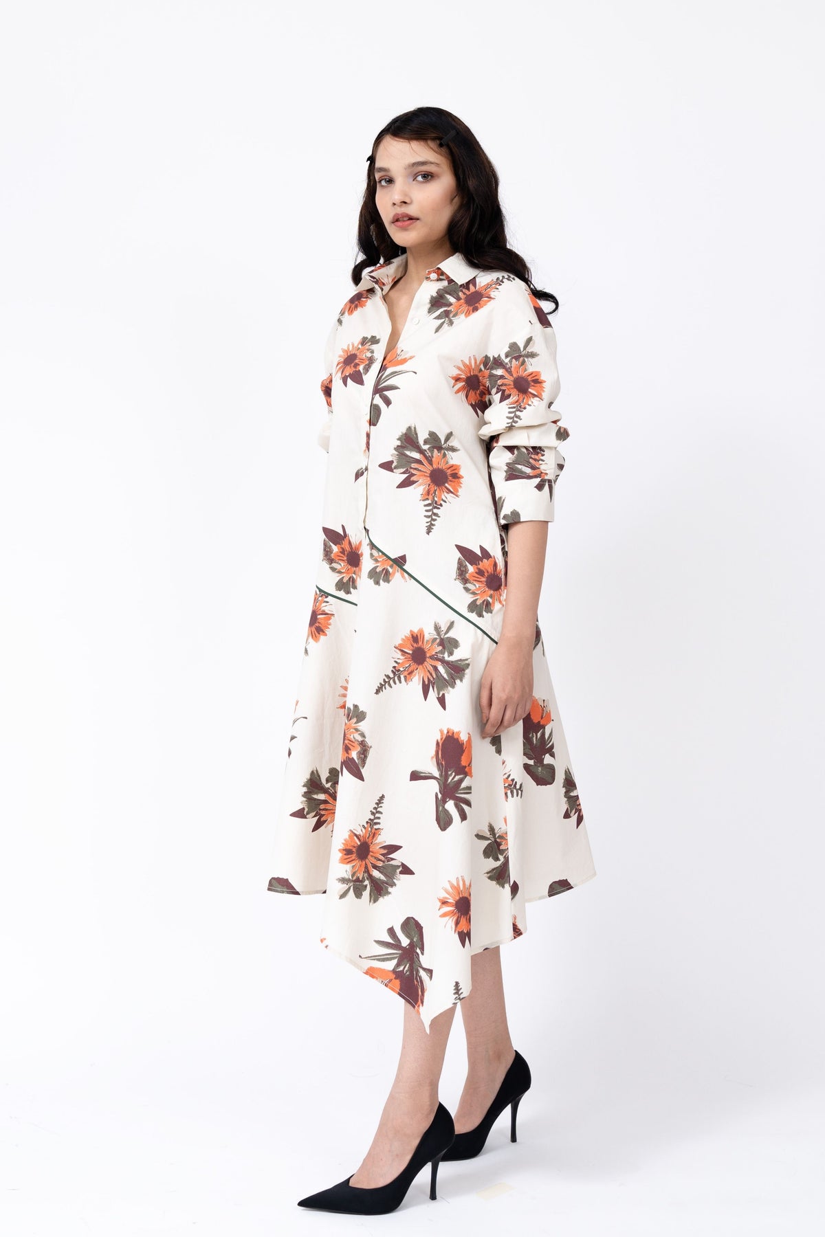 Bouquet Slide Shirt Dress