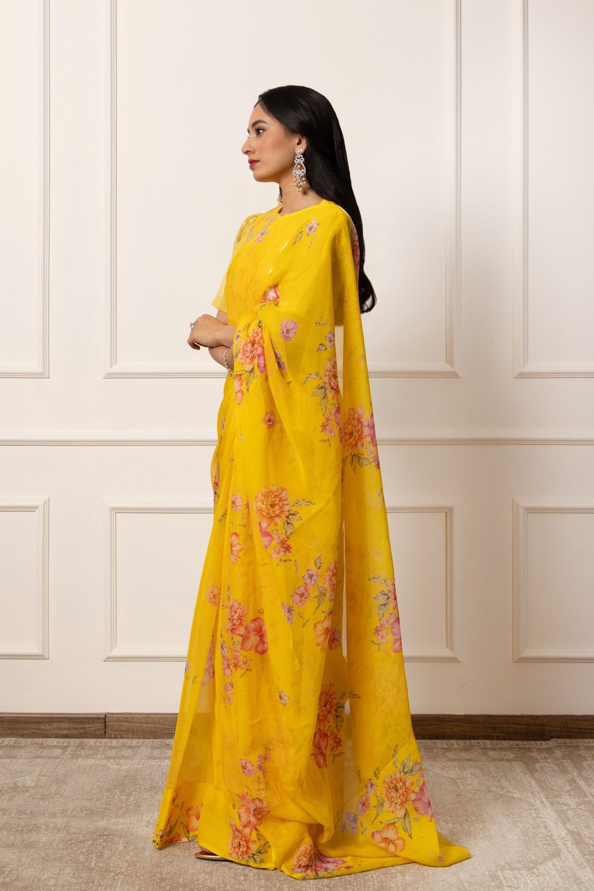 Athena Printed French Chiffon Saree