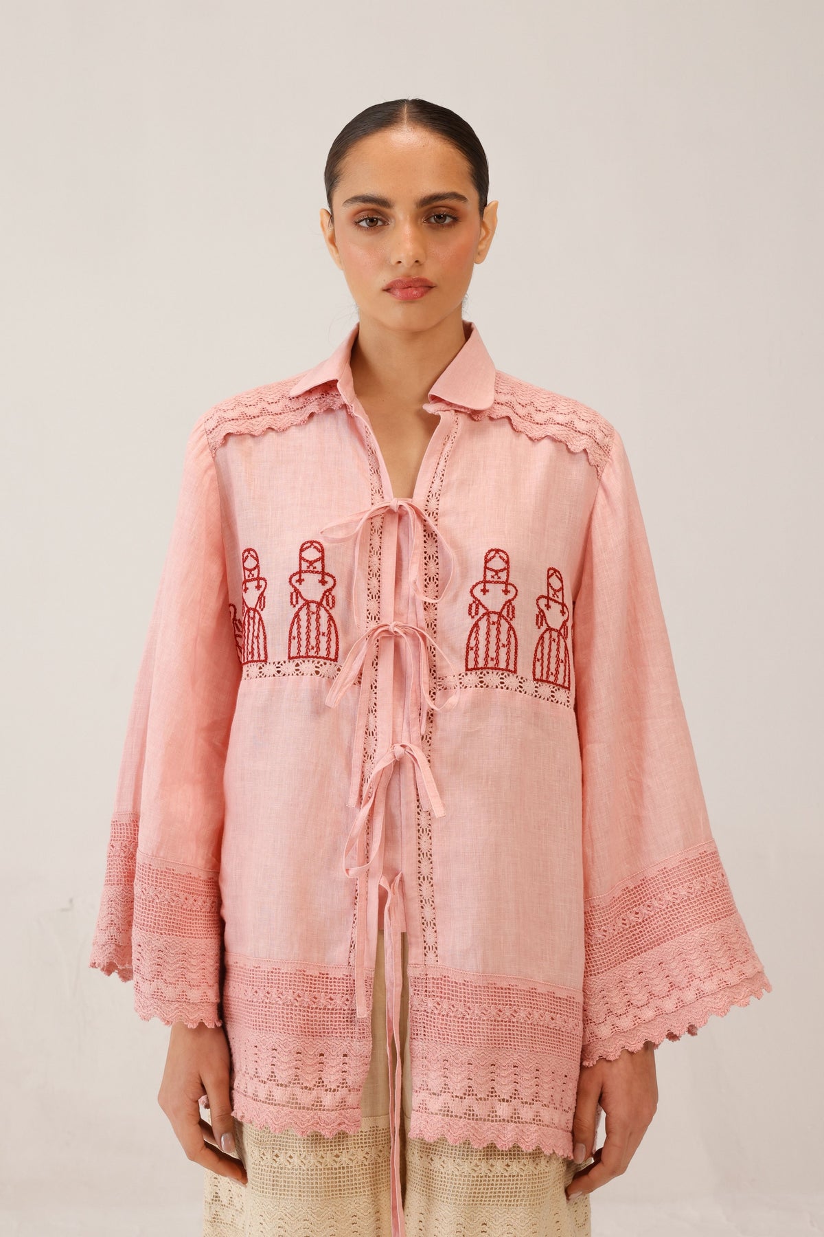 Rose Tie up Shirt