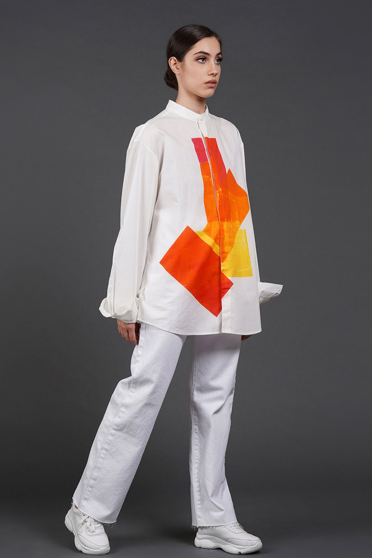 Offwhite Digtalabstract Print Shirt
