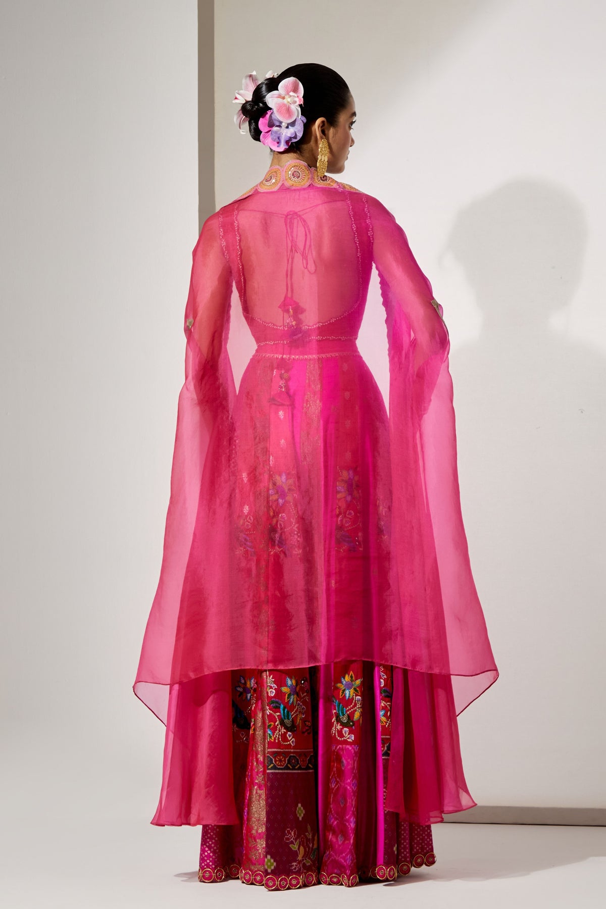 Fuchsia Embroidered Sharara Set