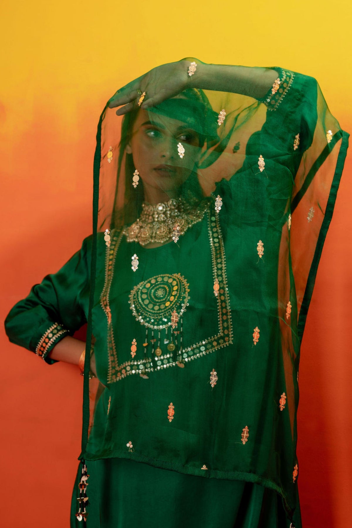 Vani Green Straight Kurta Set