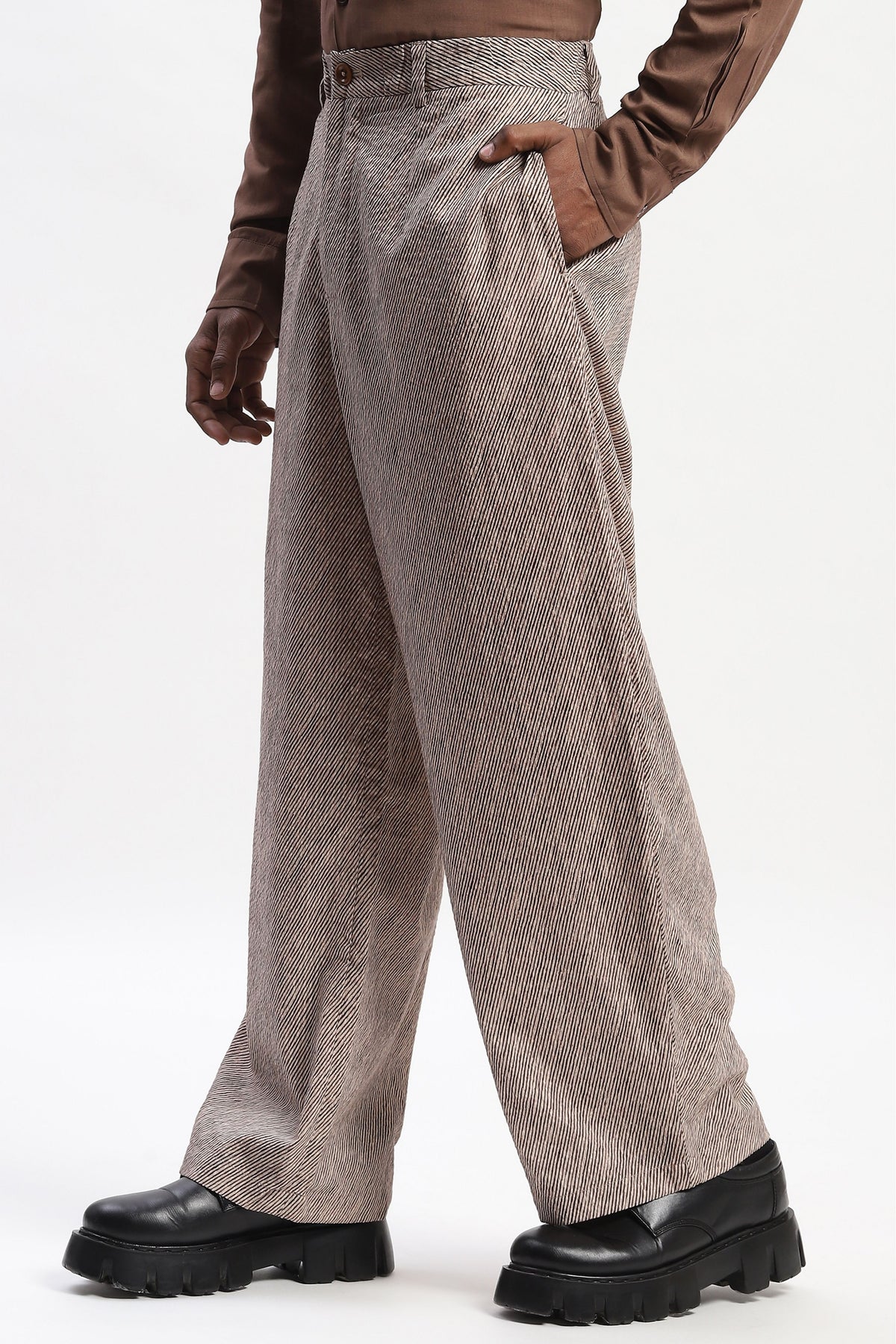 Multi Diagonal Print Trouser