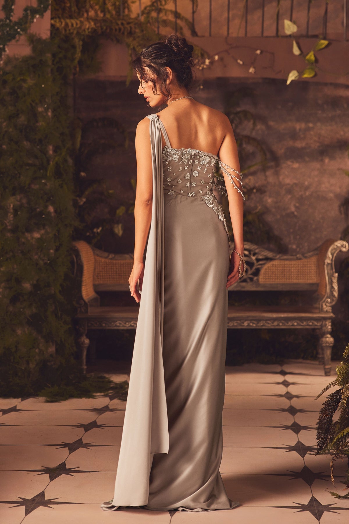 Sterling Draped Gown