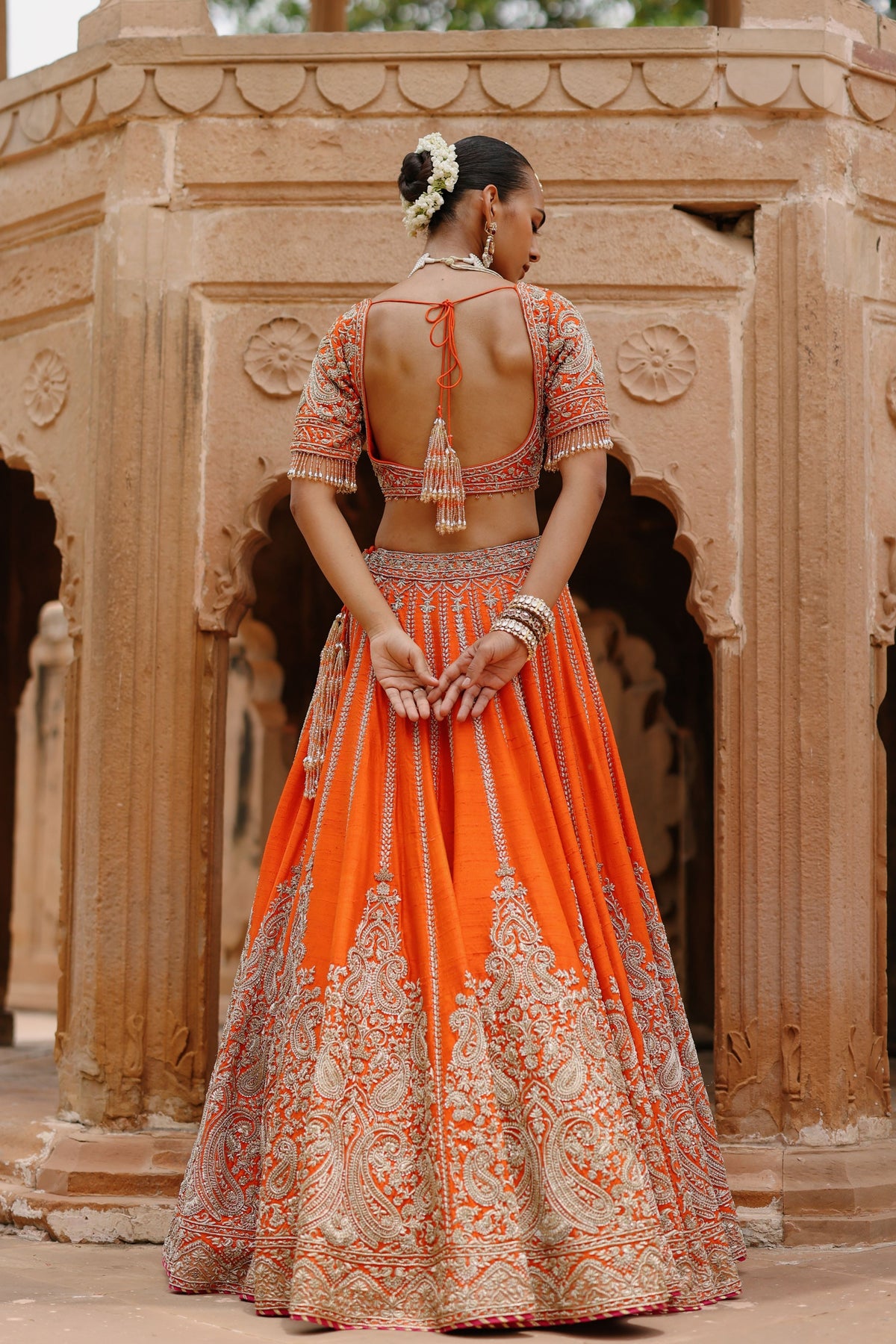 Nagma Orange Lehenga Set