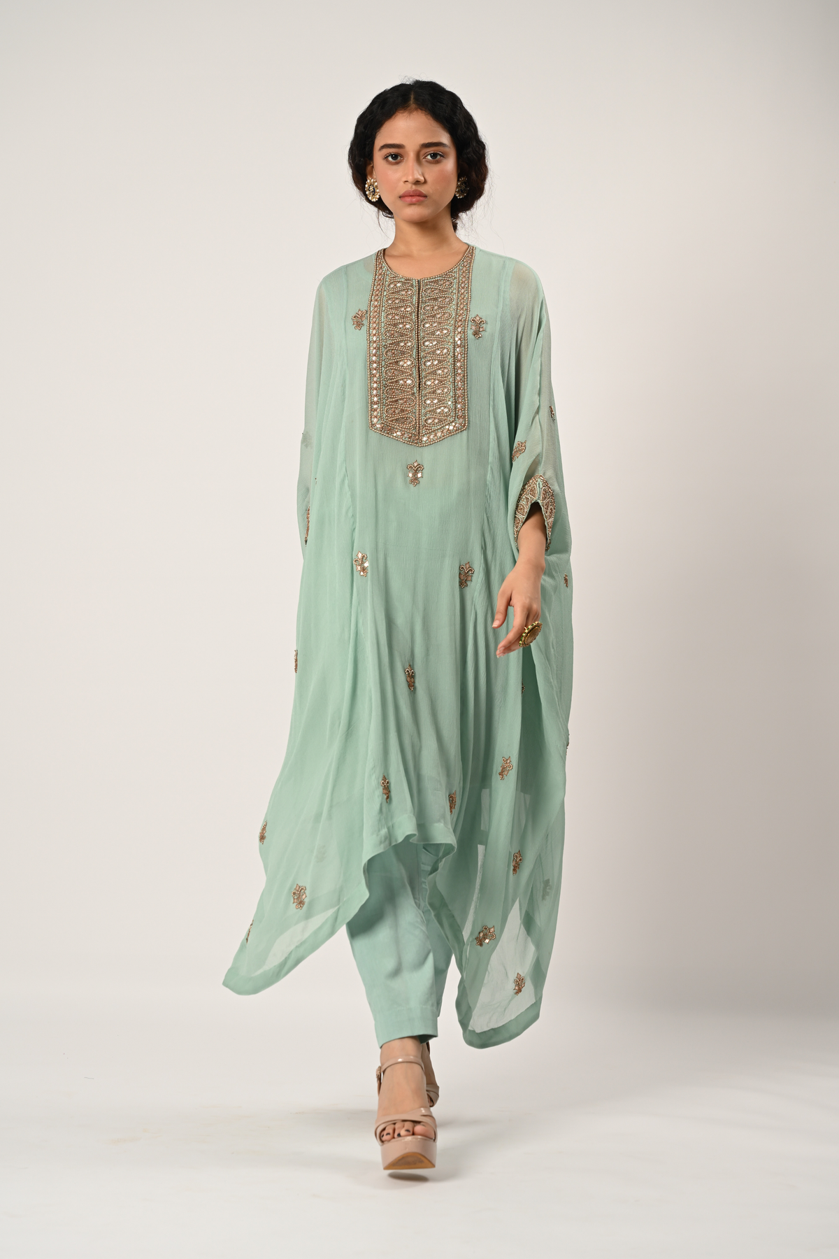 Powder Blue Kaftan Set