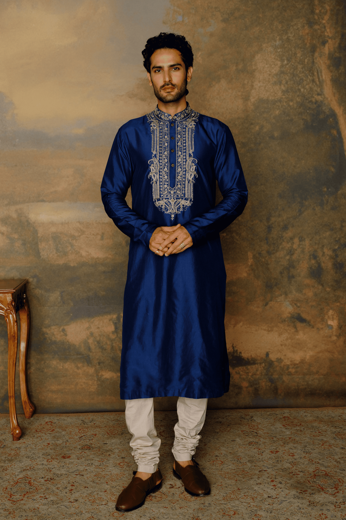 Embroidered Kurta With Chudidar