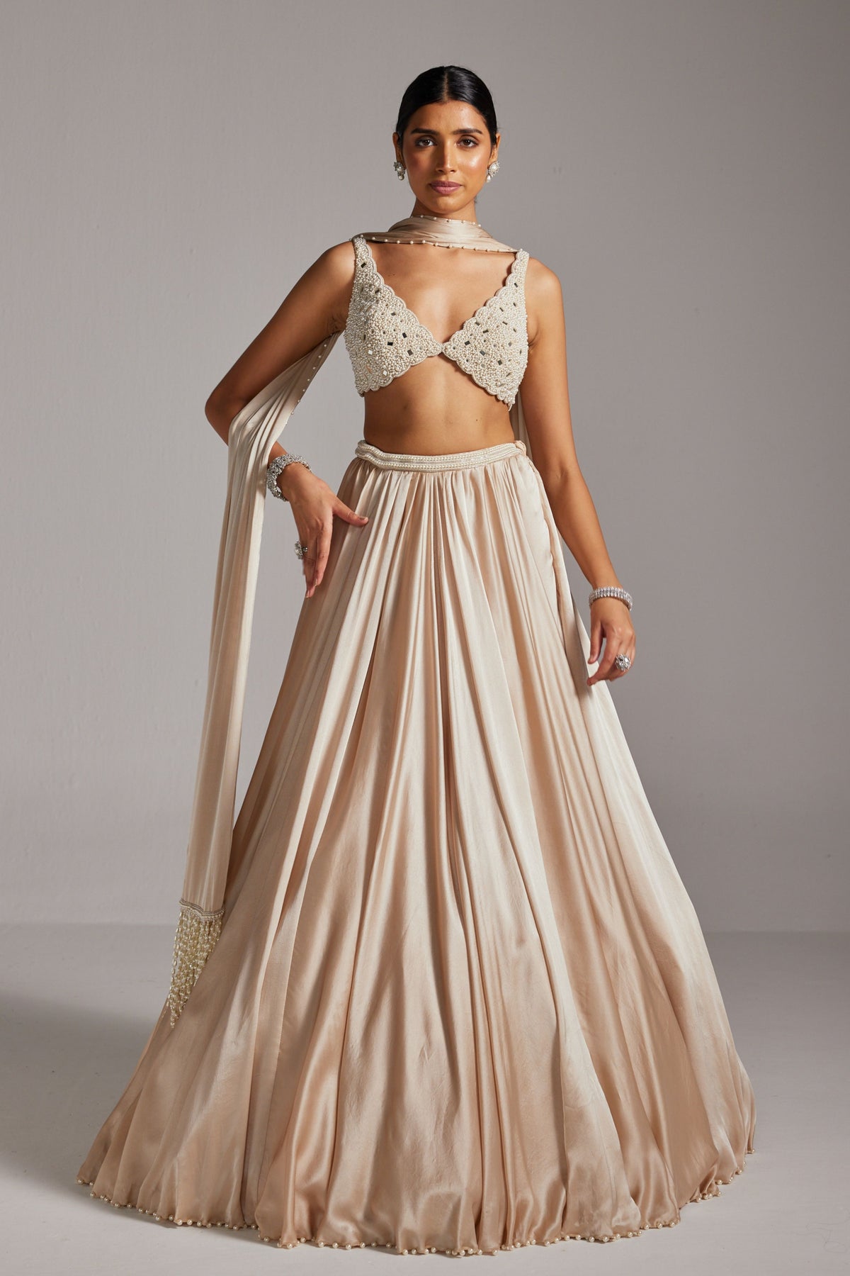 Light Beige OAS Skirt Set