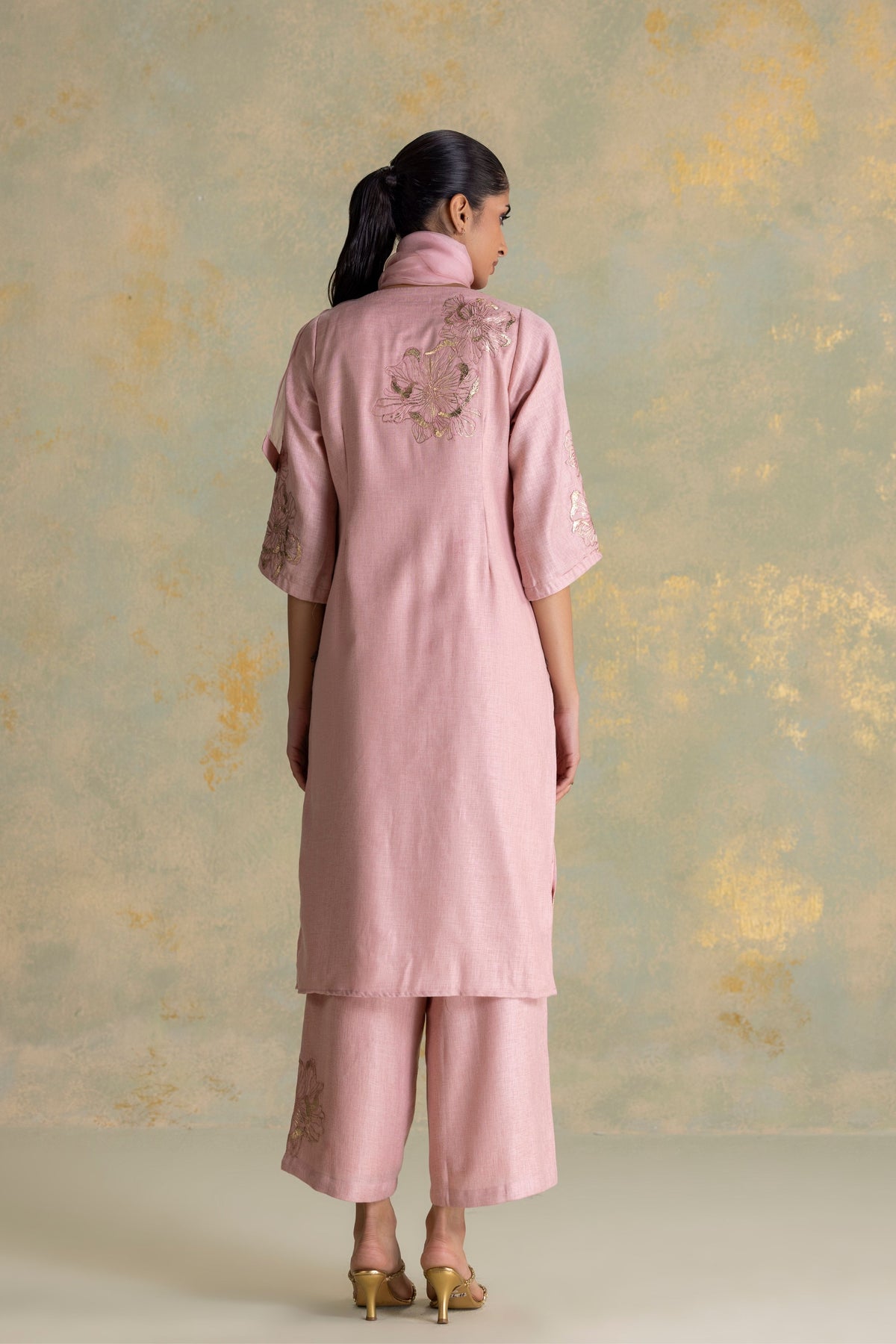 Golden Grace Kurta Pant Set