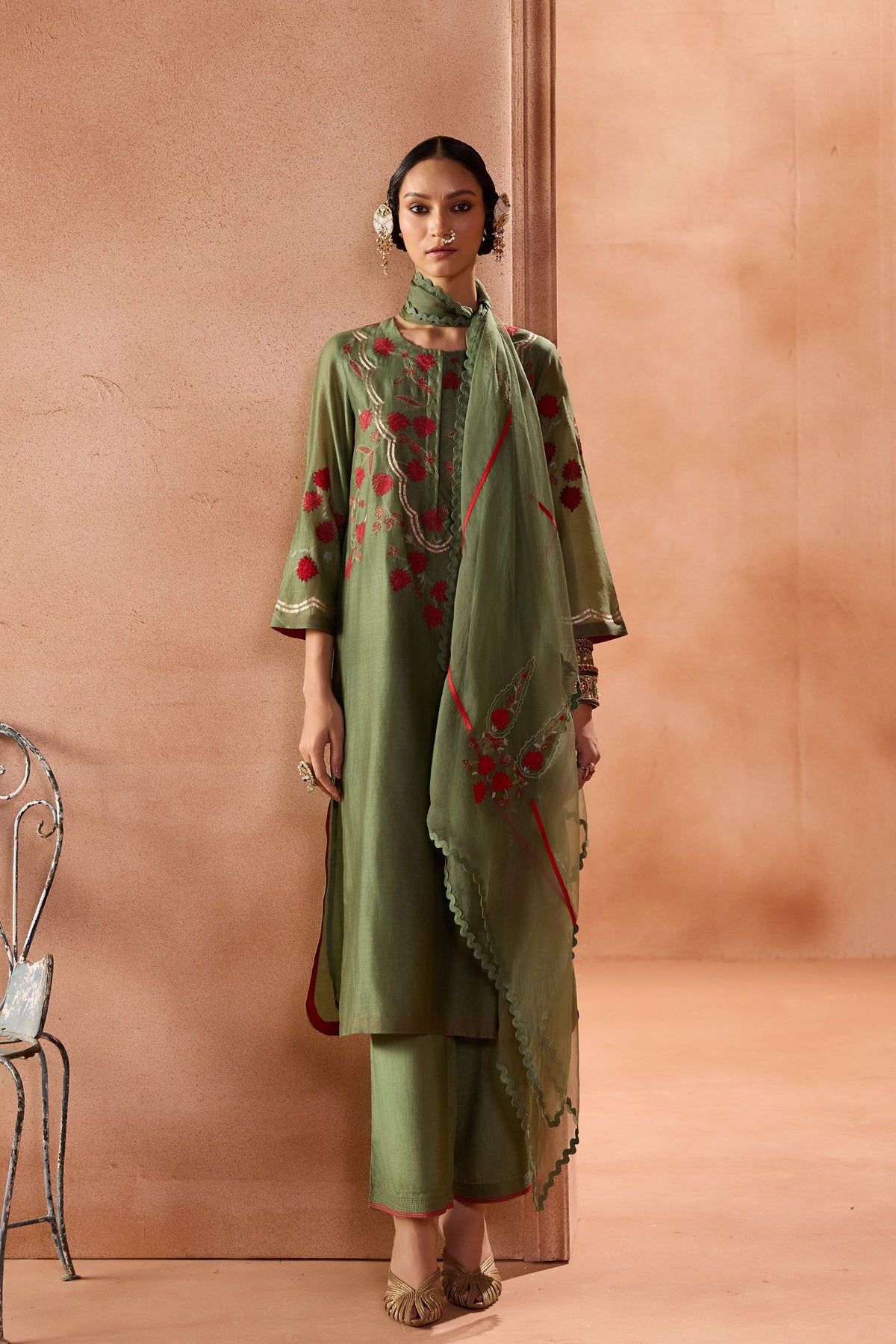 Green Kurta Set