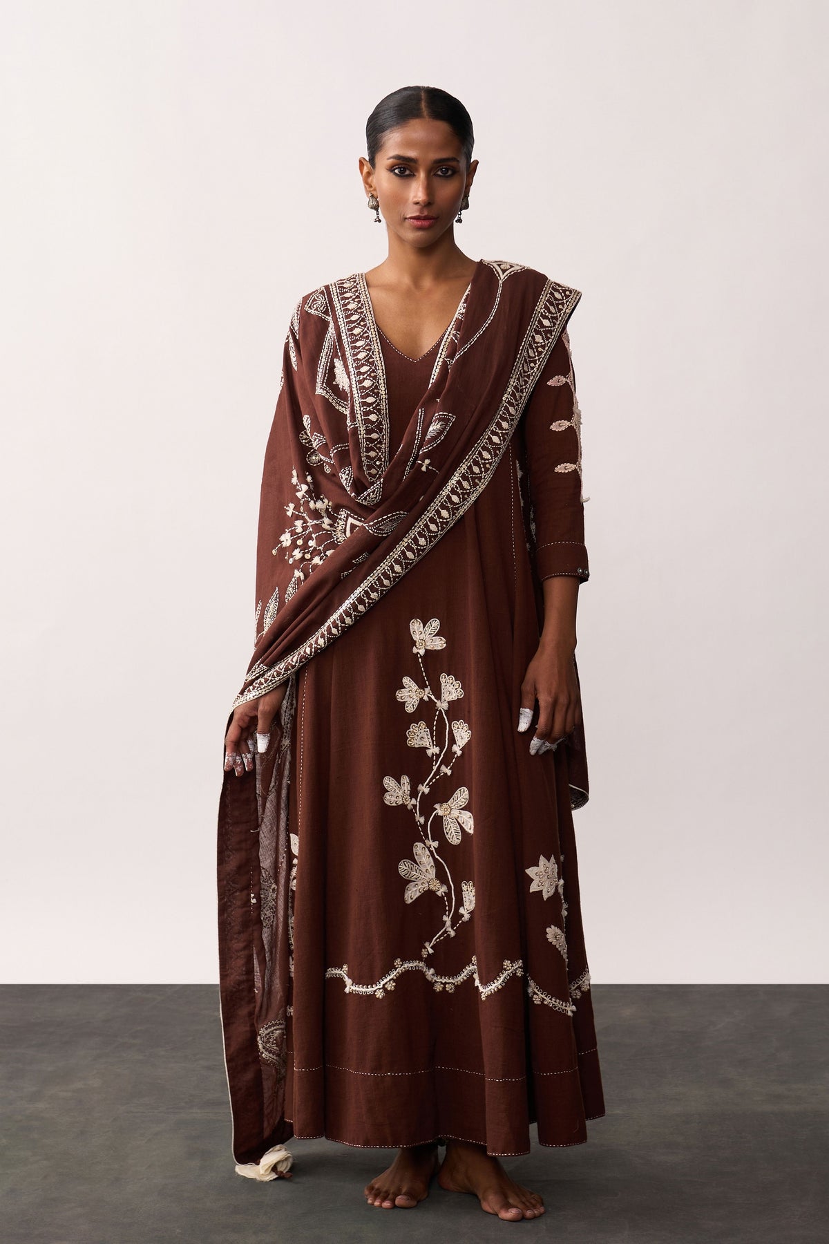 Rani Laxmi Brown Dupatta