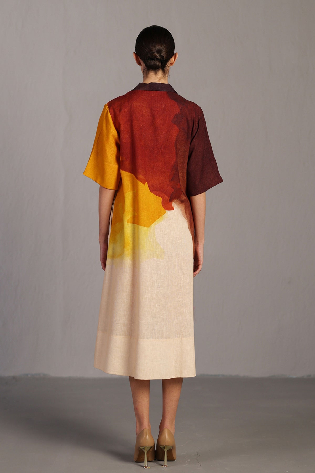 Diffuse Brown and Ochre Dress