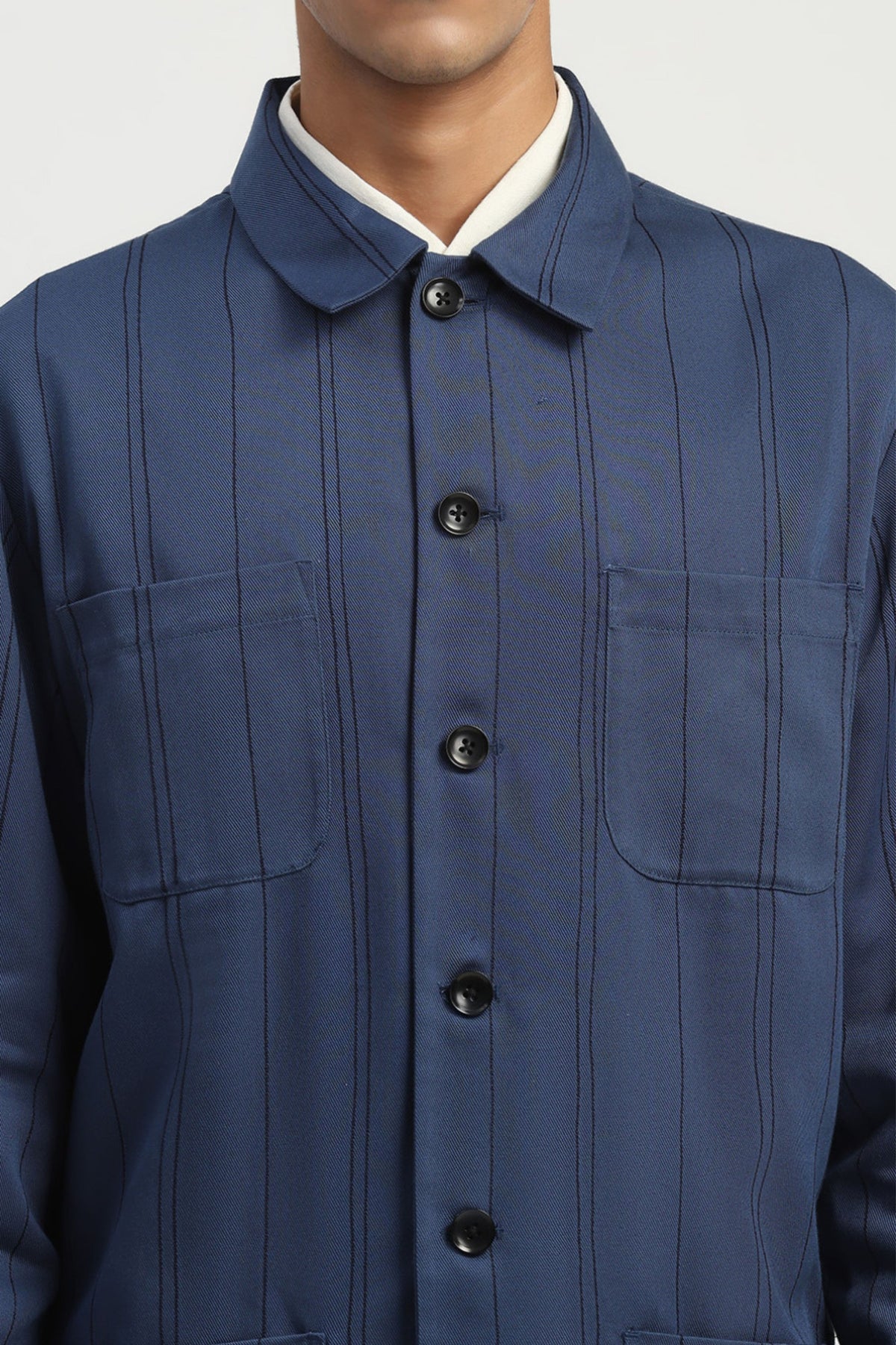 Shaded Aari Stripes Shirt Jacket