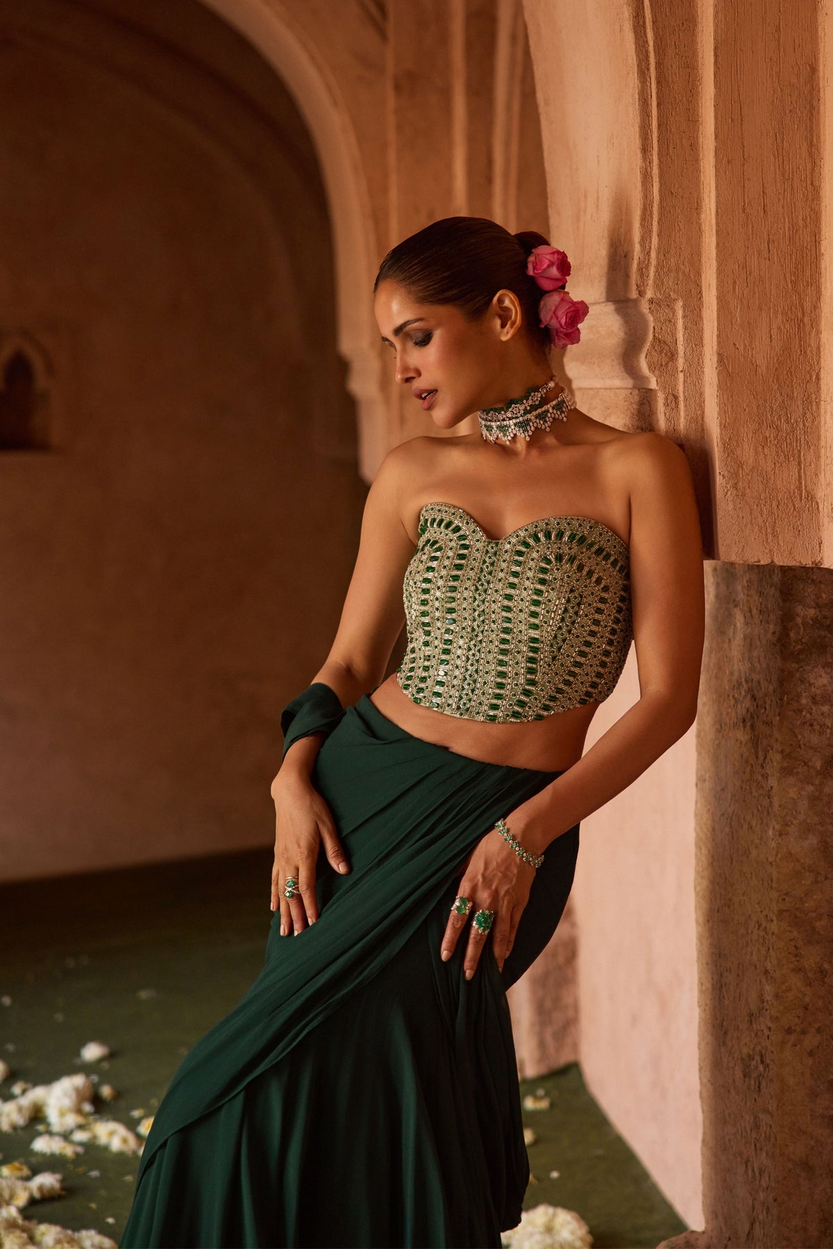Tanzira Draped Saree Set