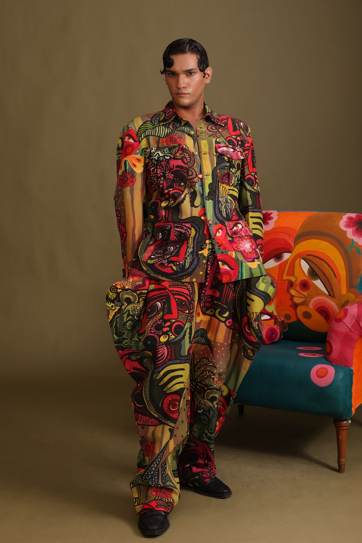 Junnon Butterfly Printed Shirt