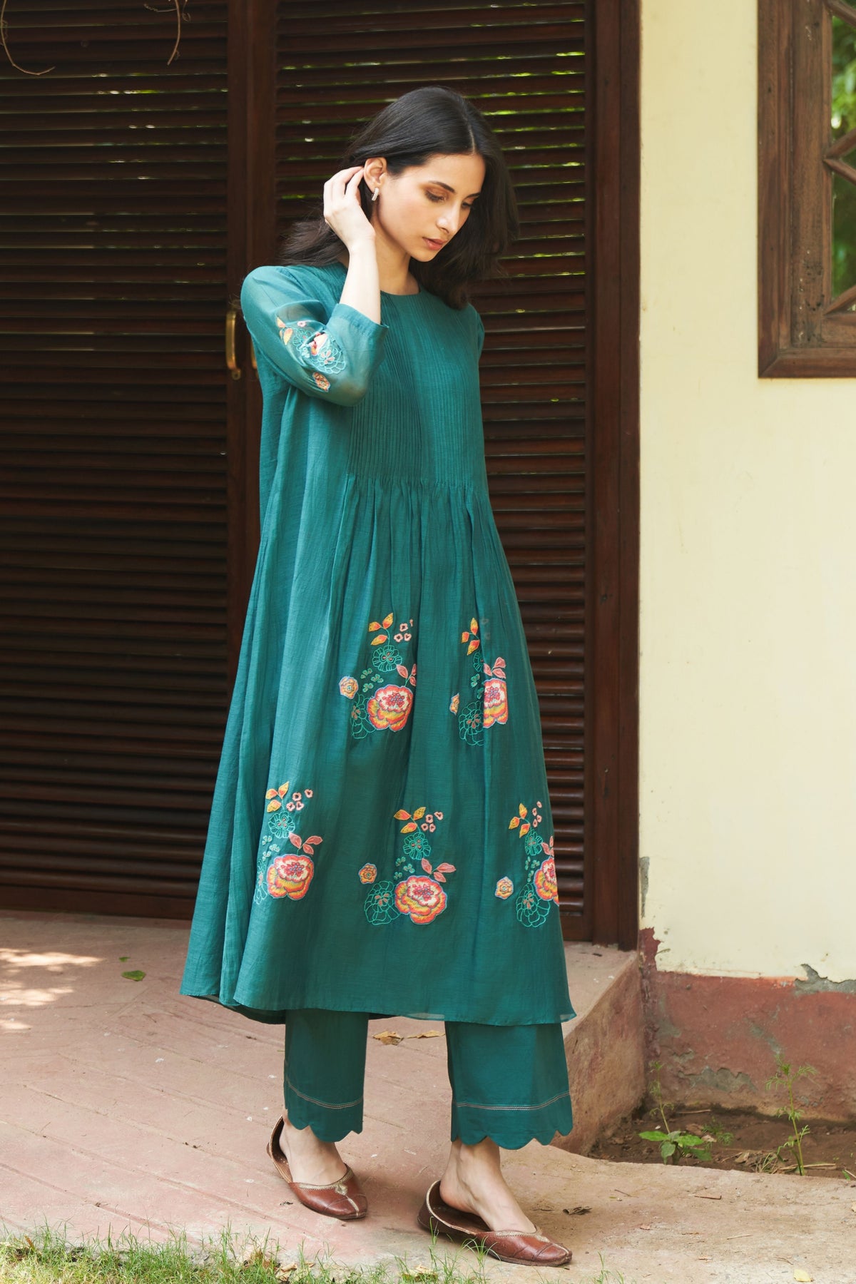Emerald Floral Kurta