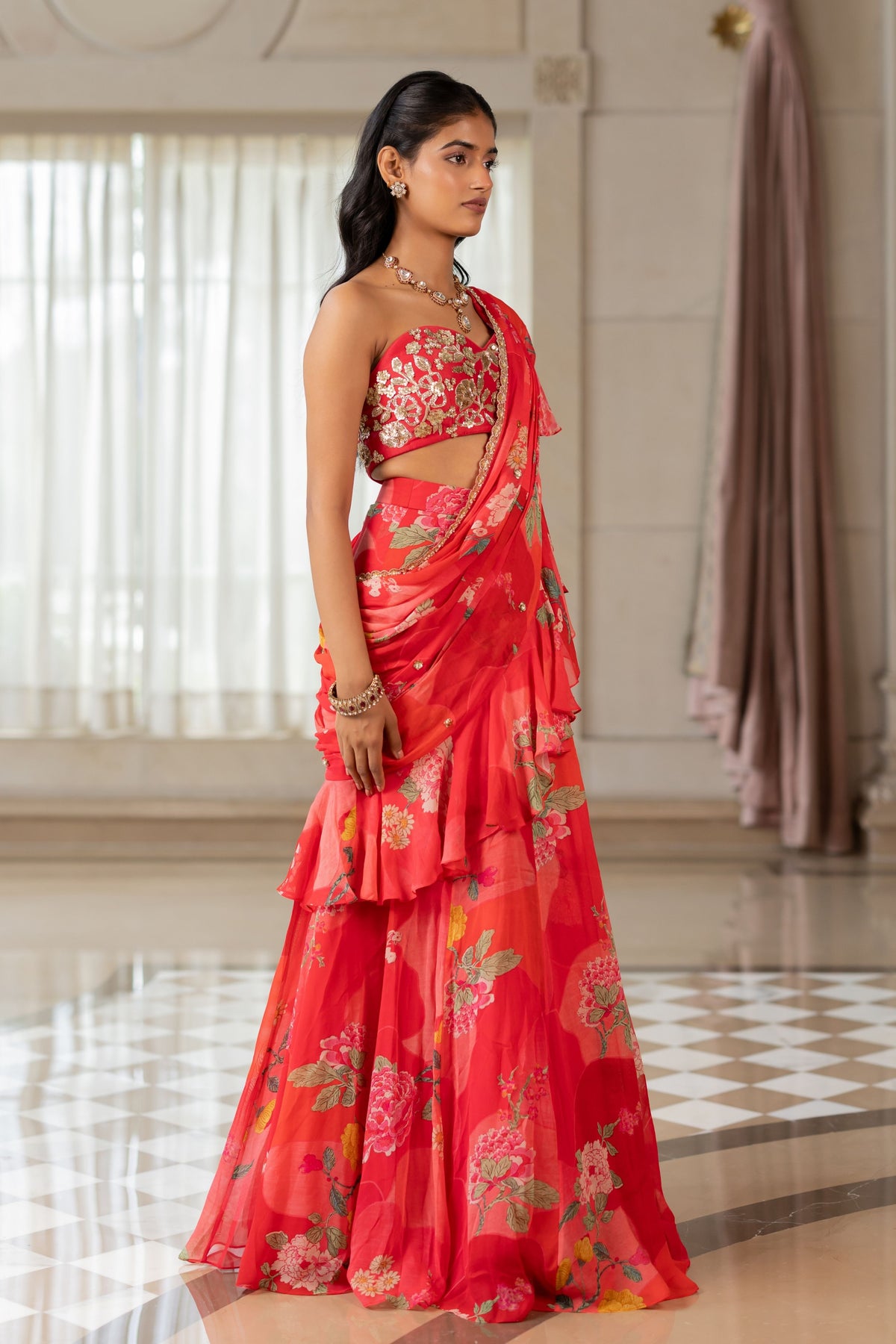 Tatiana Drape Saree Set