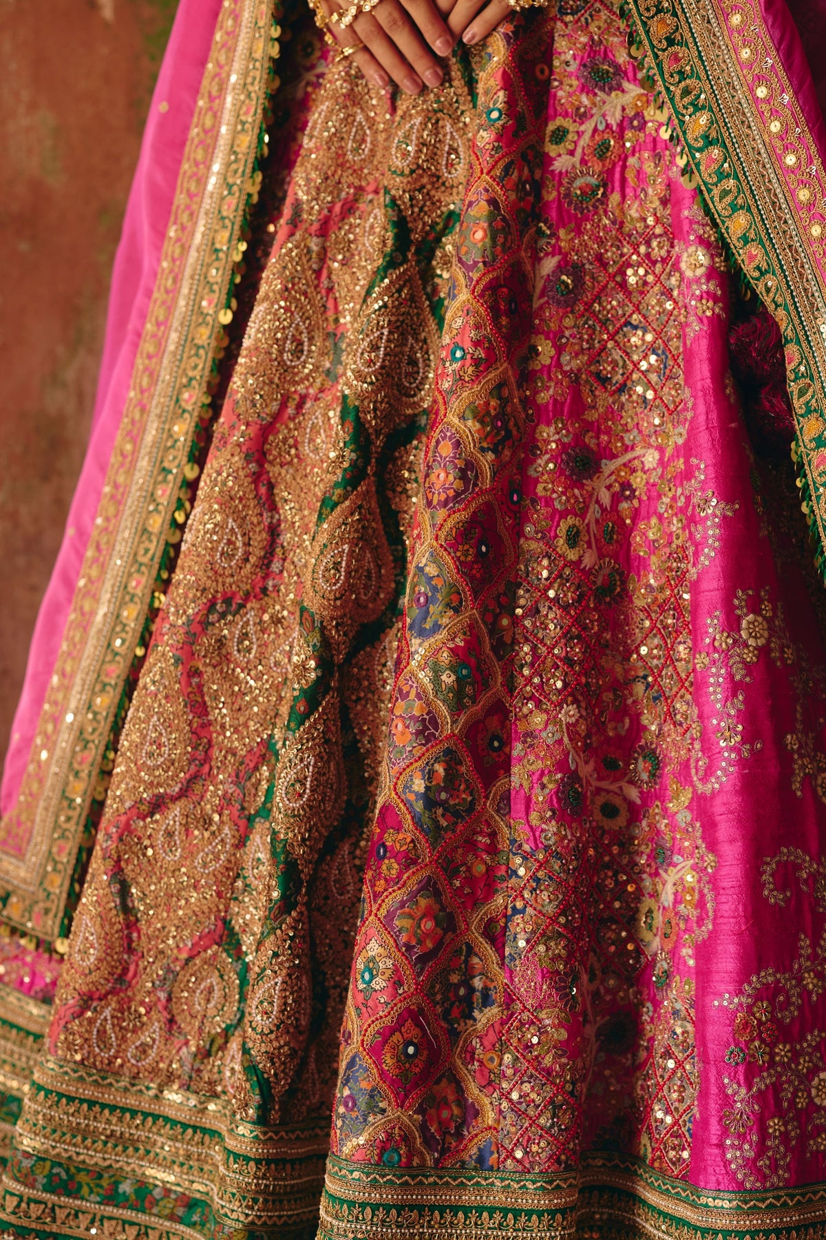 Gulrez Multi Coloured Lehenga Set